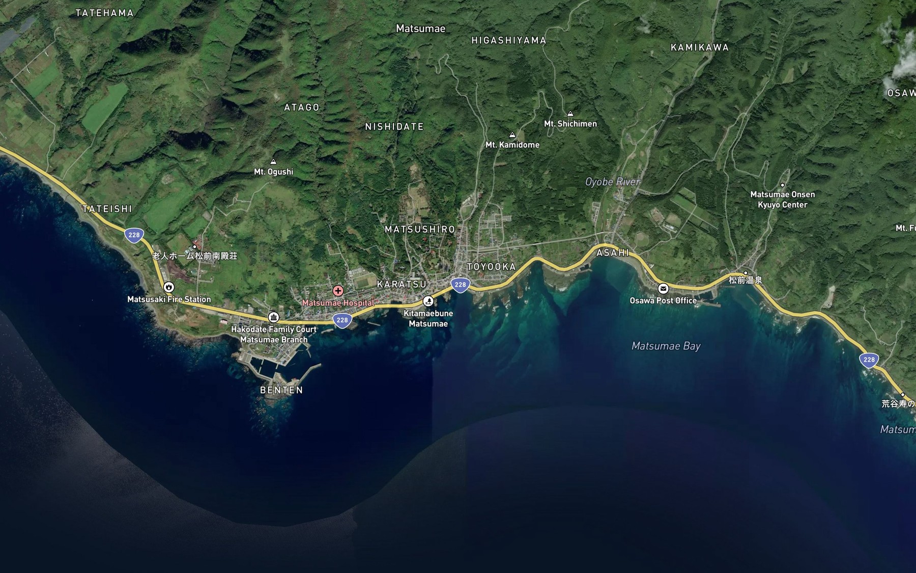 Satellite map of the Omatsumae Gawa