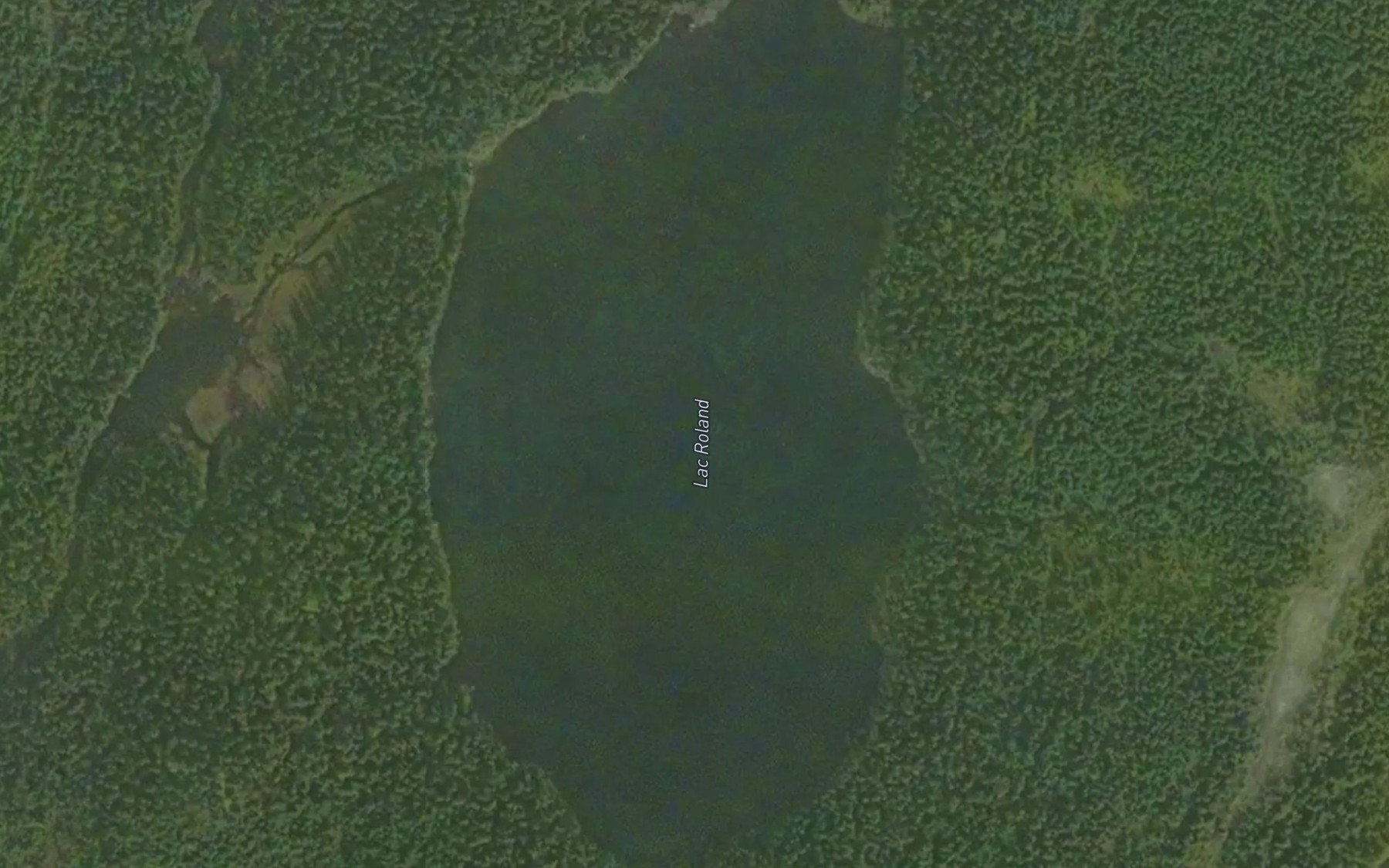 Satellite map of the Lac Roland