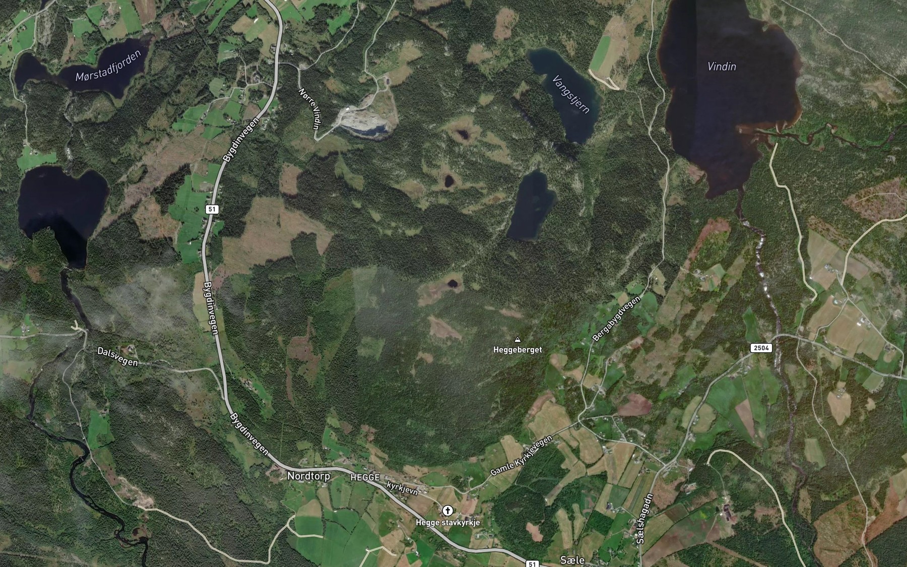Satellite map of the Storemyrtjednet