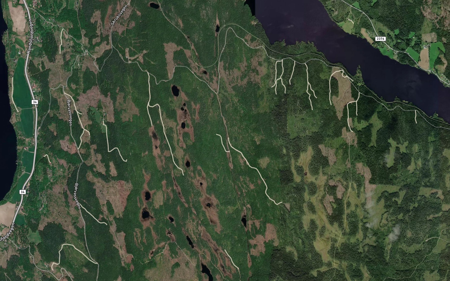 Satellite map of the Kimbekken