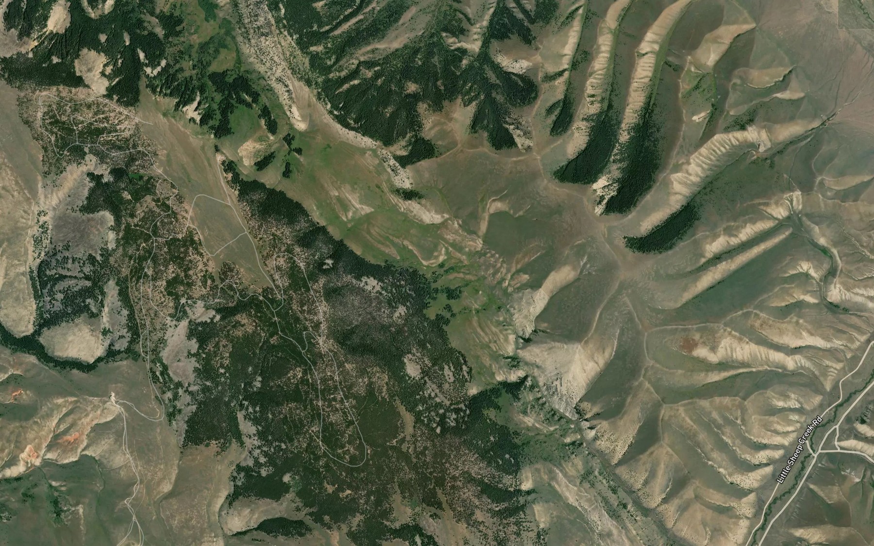 Satellite map of the Shovel Spring