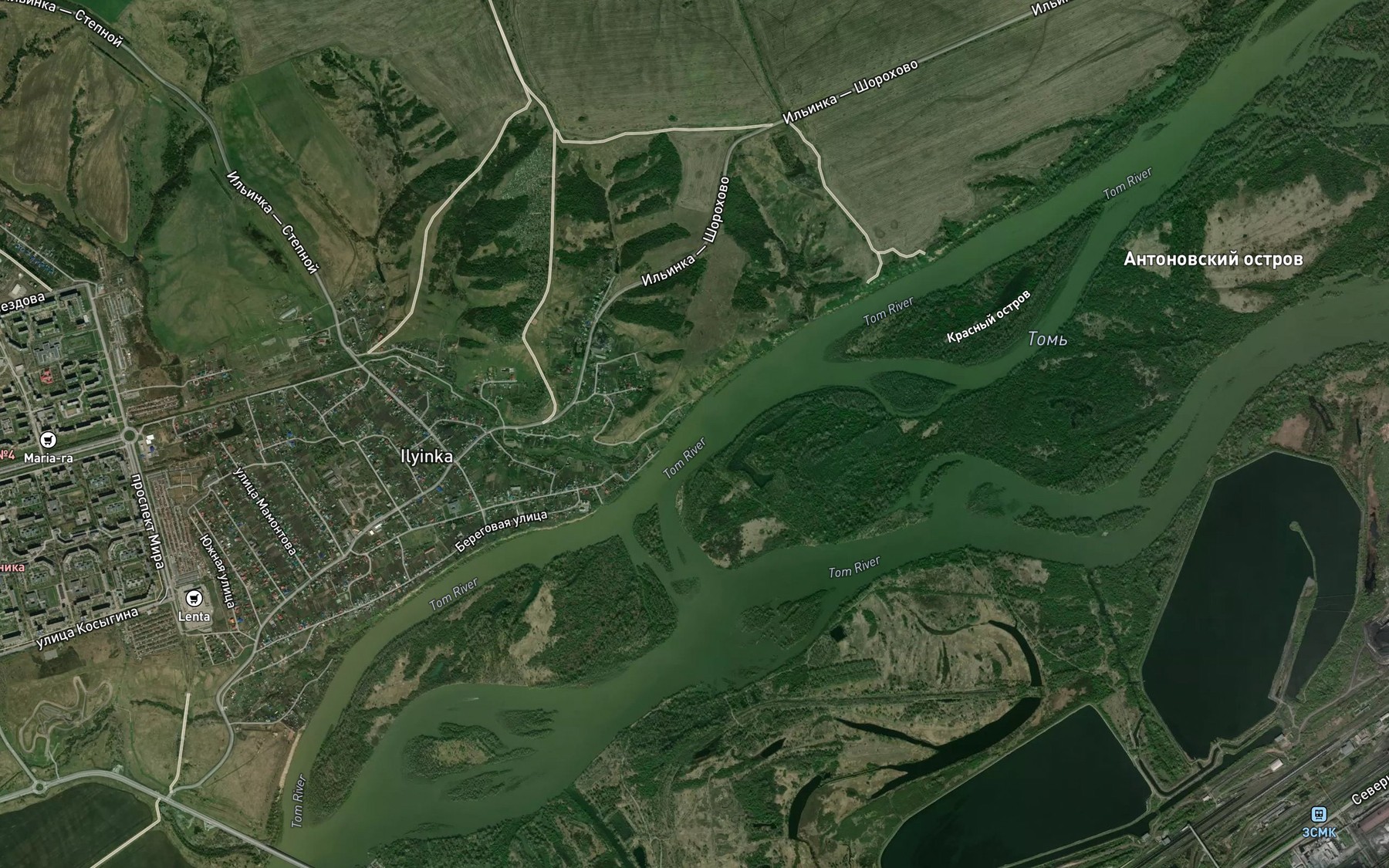 Satellite map of the Petrik