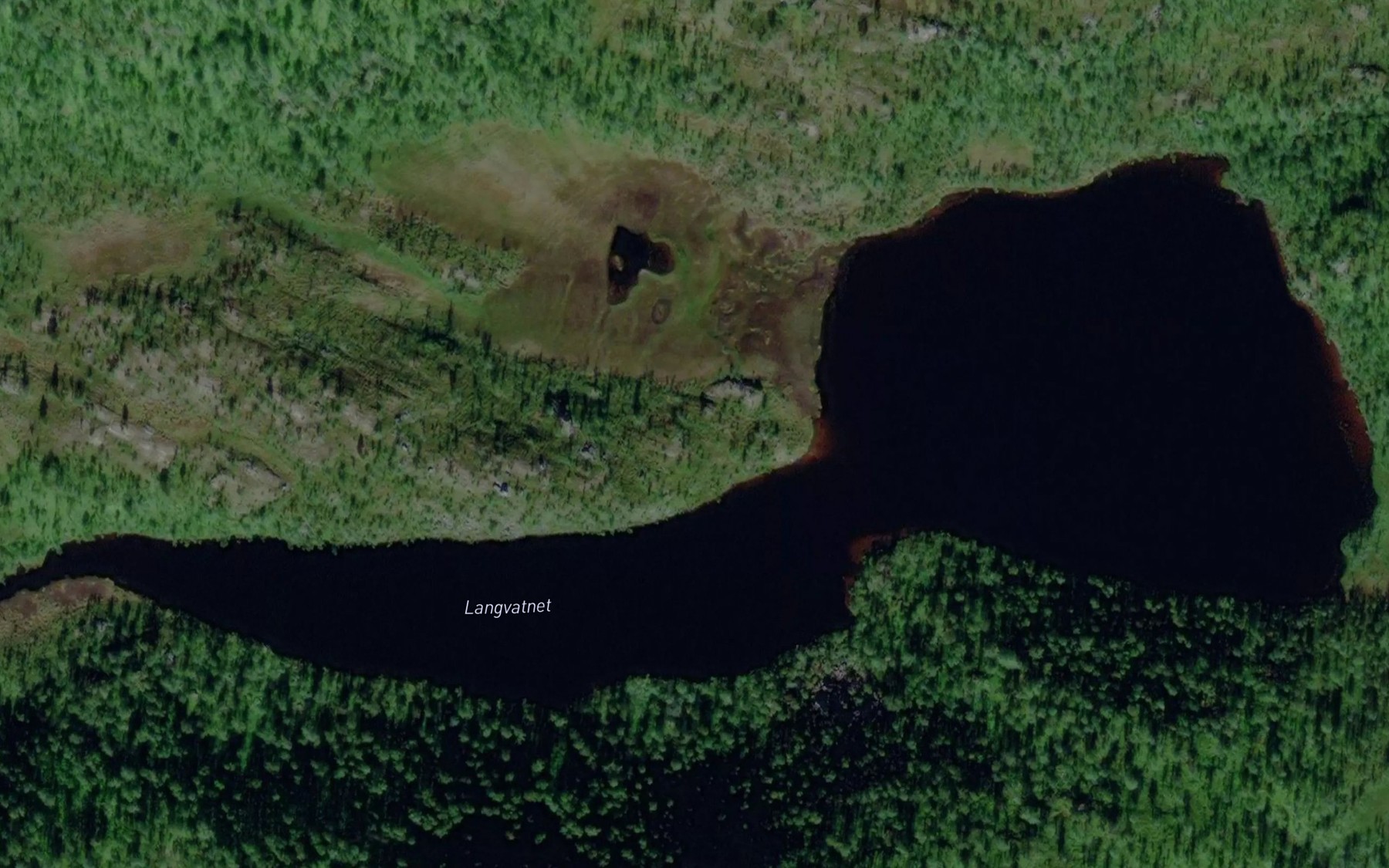 Satellite map of the Langvatnet