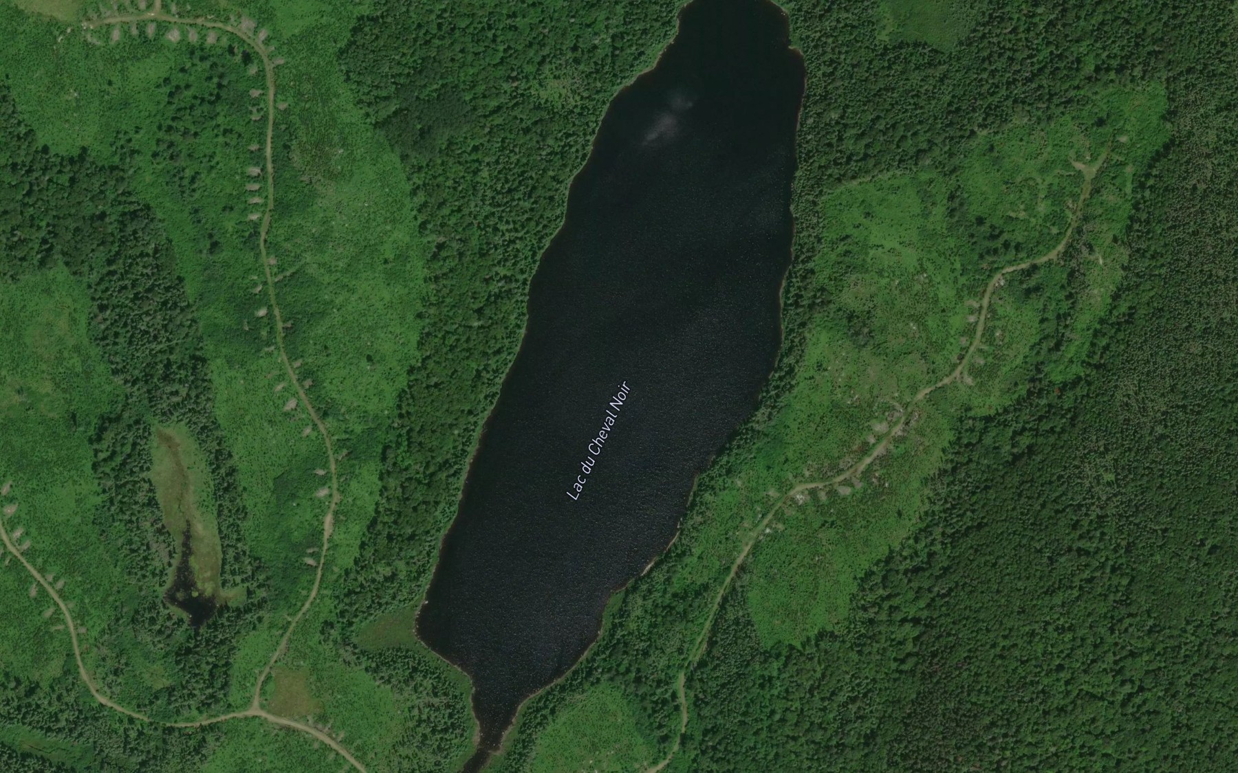 Satellite map of the Lac du Cheval Noir