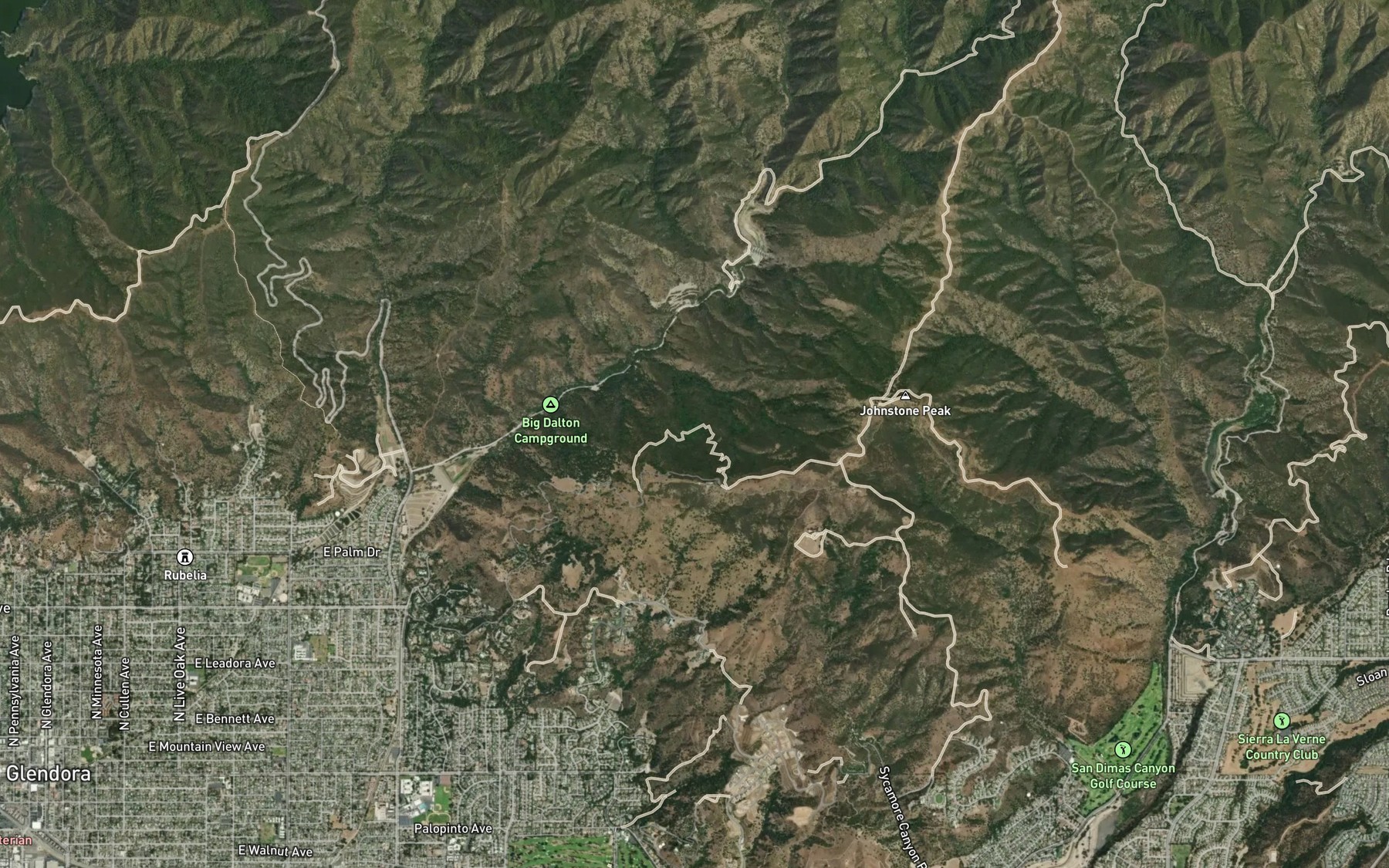 Satellite map of the Big Cienega Spring
