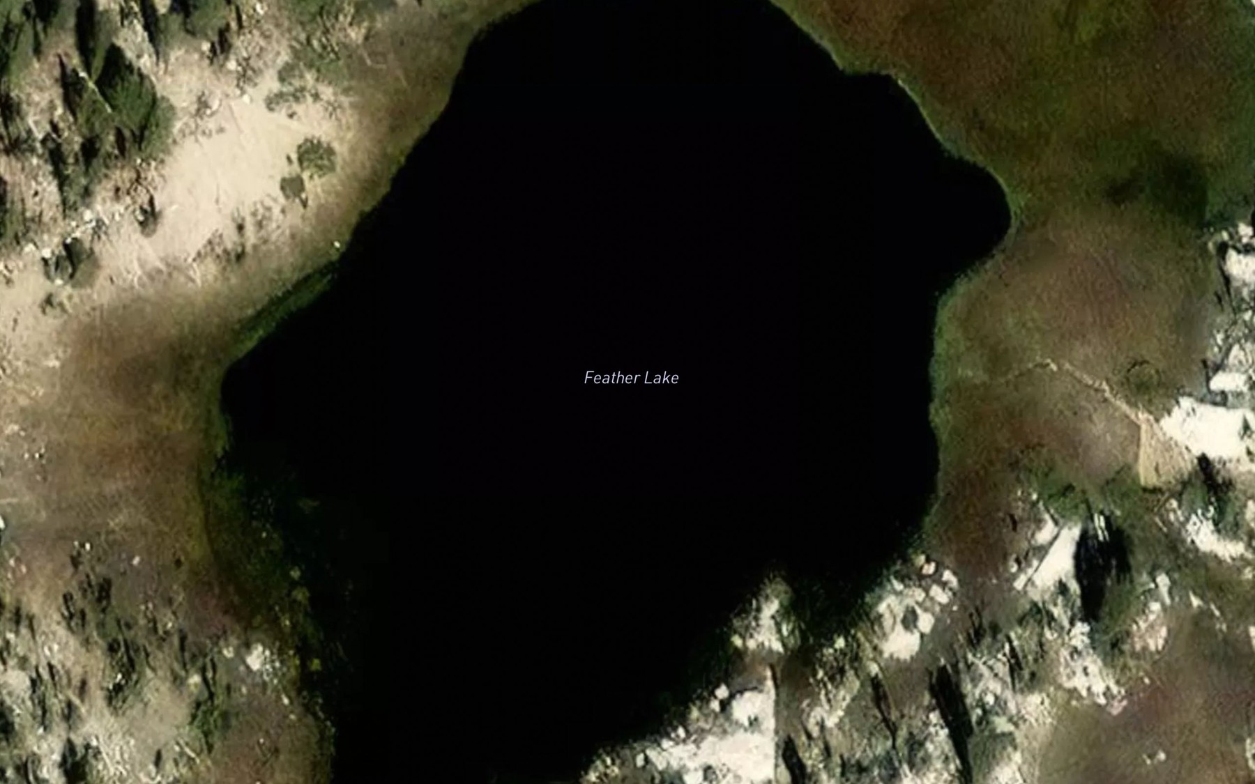 Satellite map of the Feather Lake