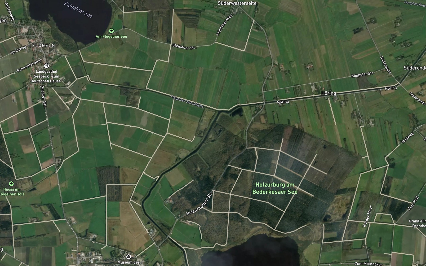 Satellite map of the Aue