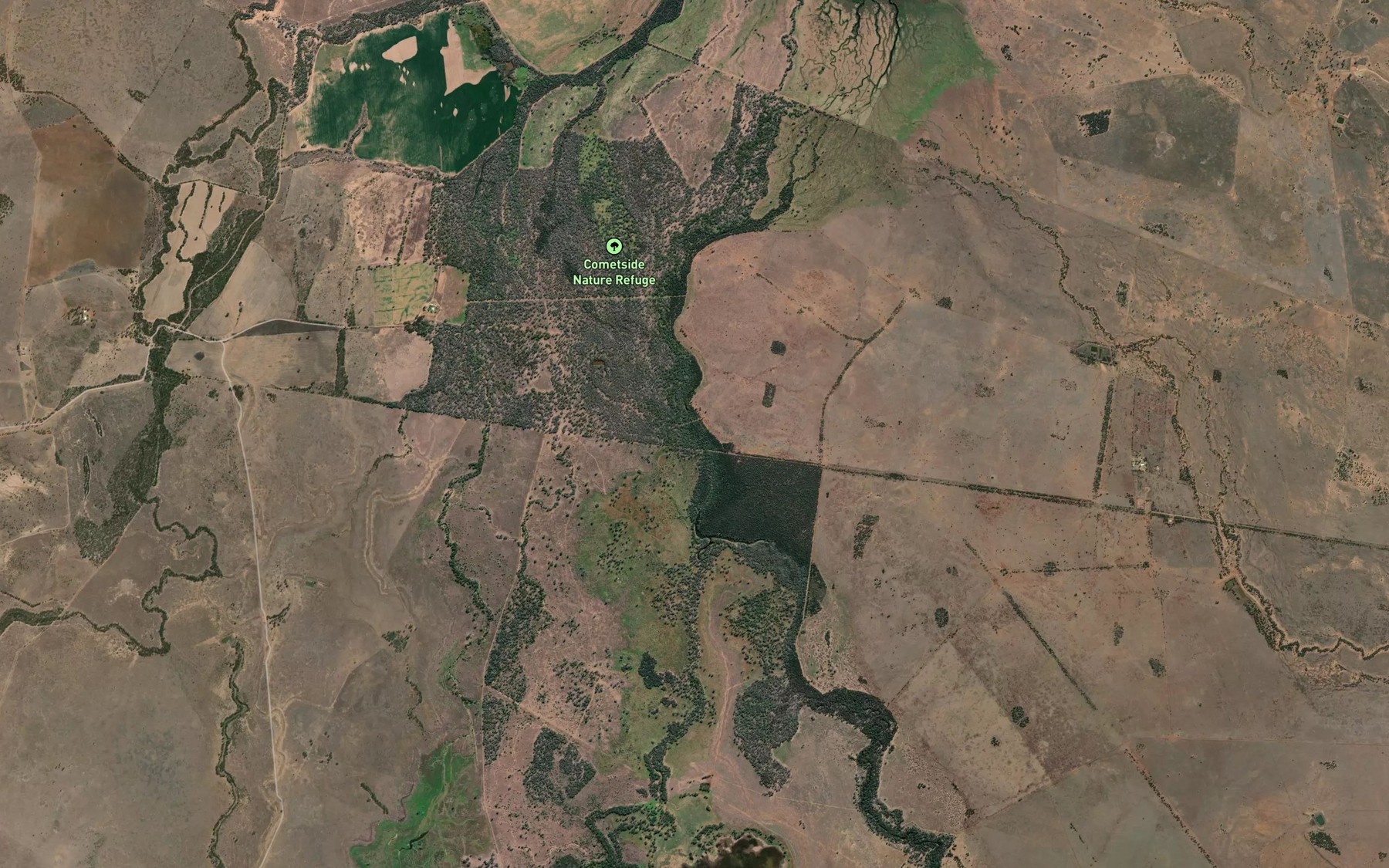 Satellite map of the Brown River