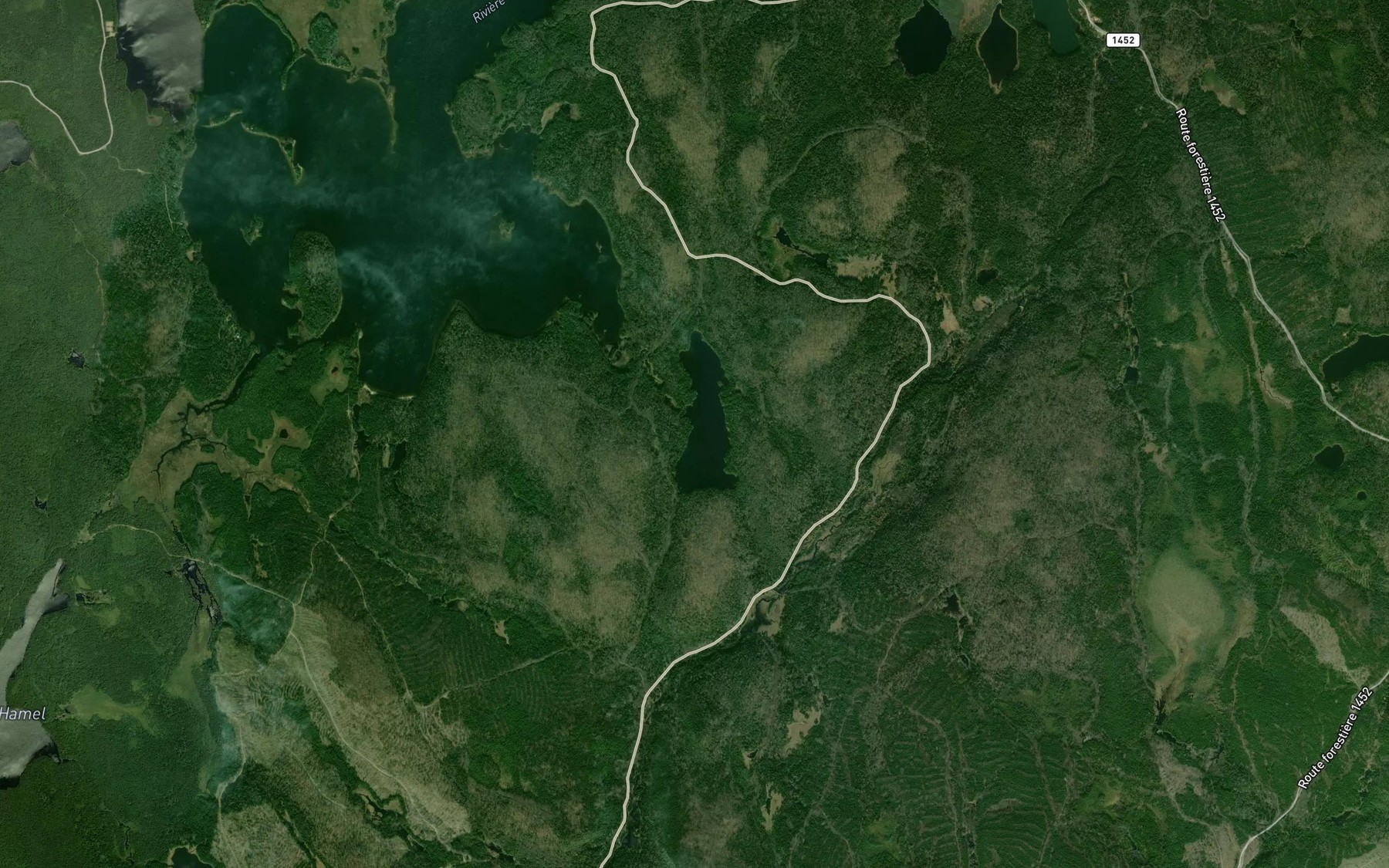 Satellite map of the Lac Lea