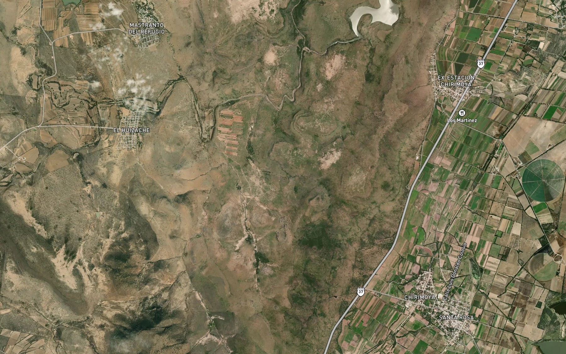 Satellite map of the Las Cabras