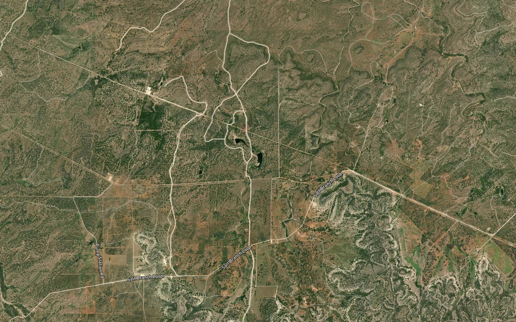 Satellite map of the Coyote Lake
