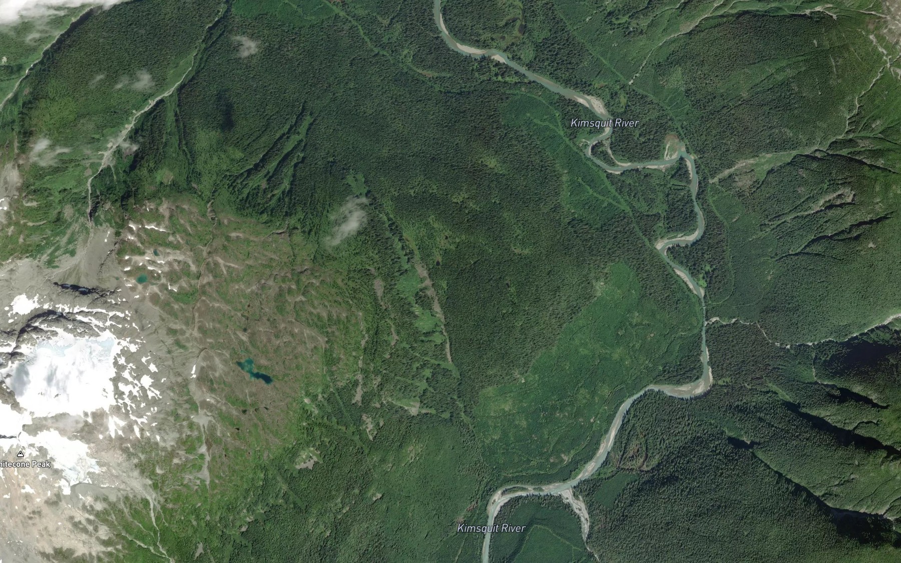Satellite map of the Salient Creek