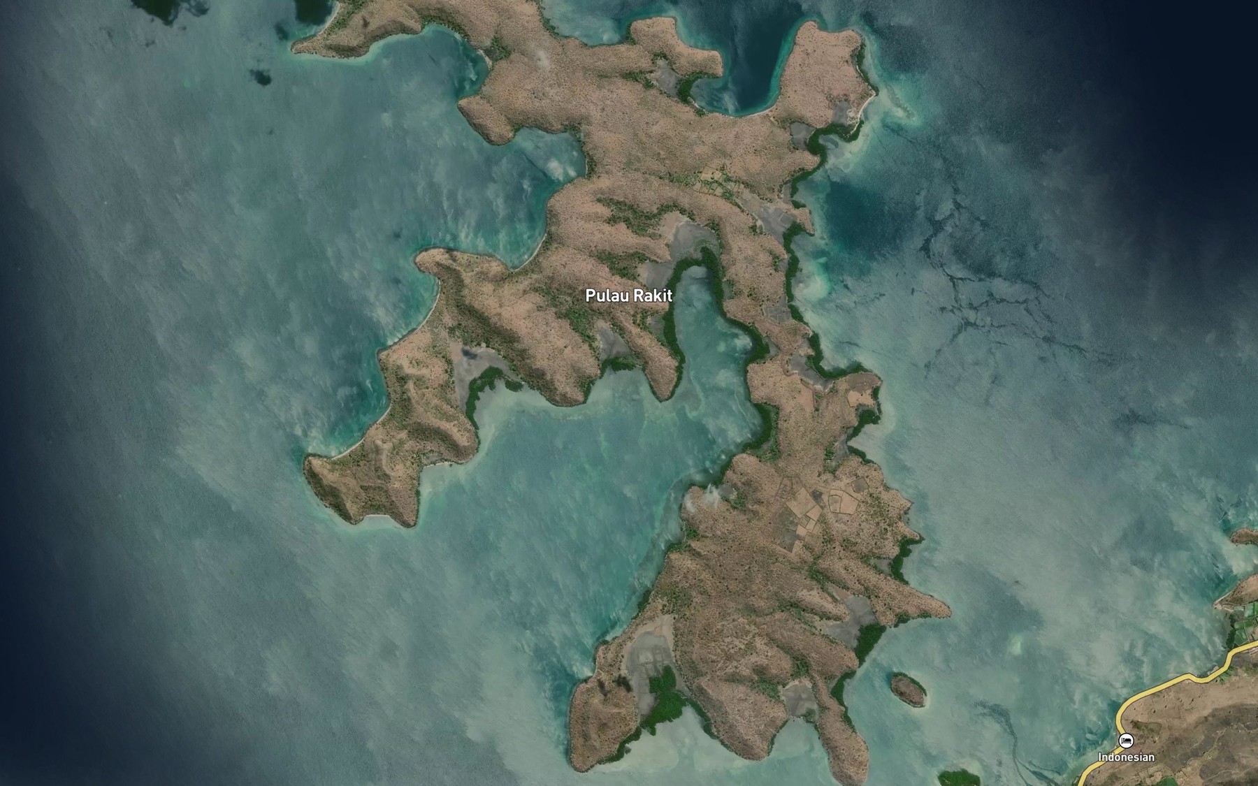Satellite map of the Teluk Semomo