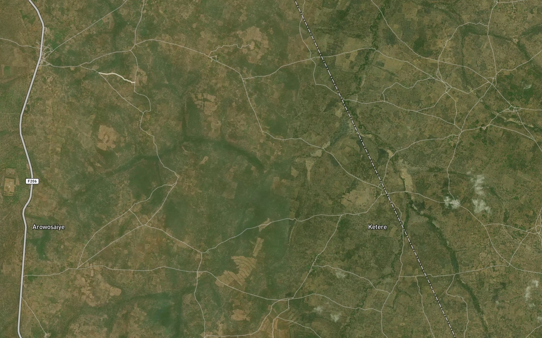 Satellite map of the RiverLamu-Lamu