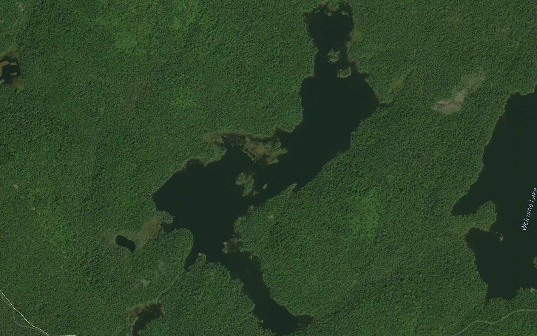 Satellite map of the Armour Lake
