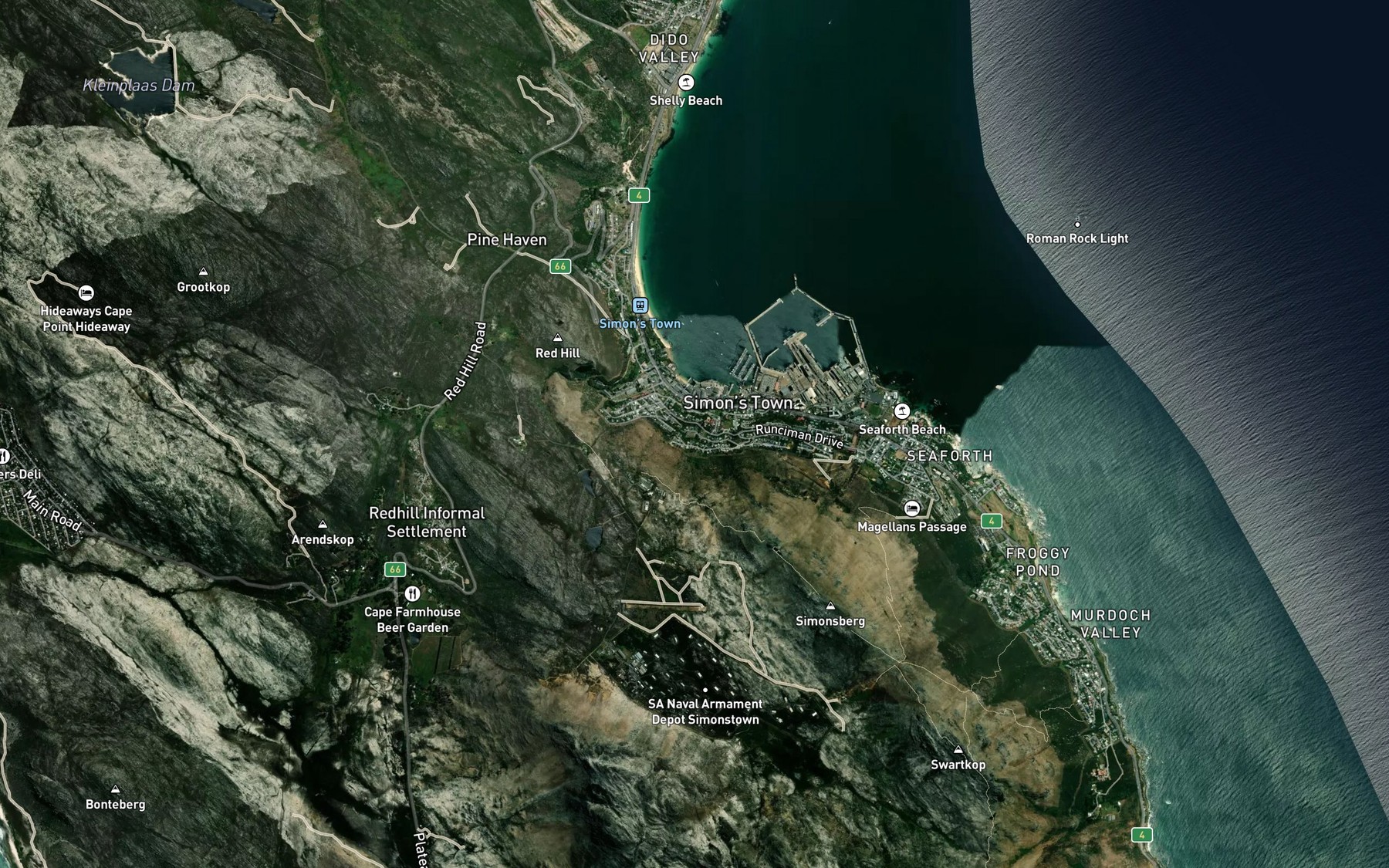 Satellite map of the Victoria Reservoir