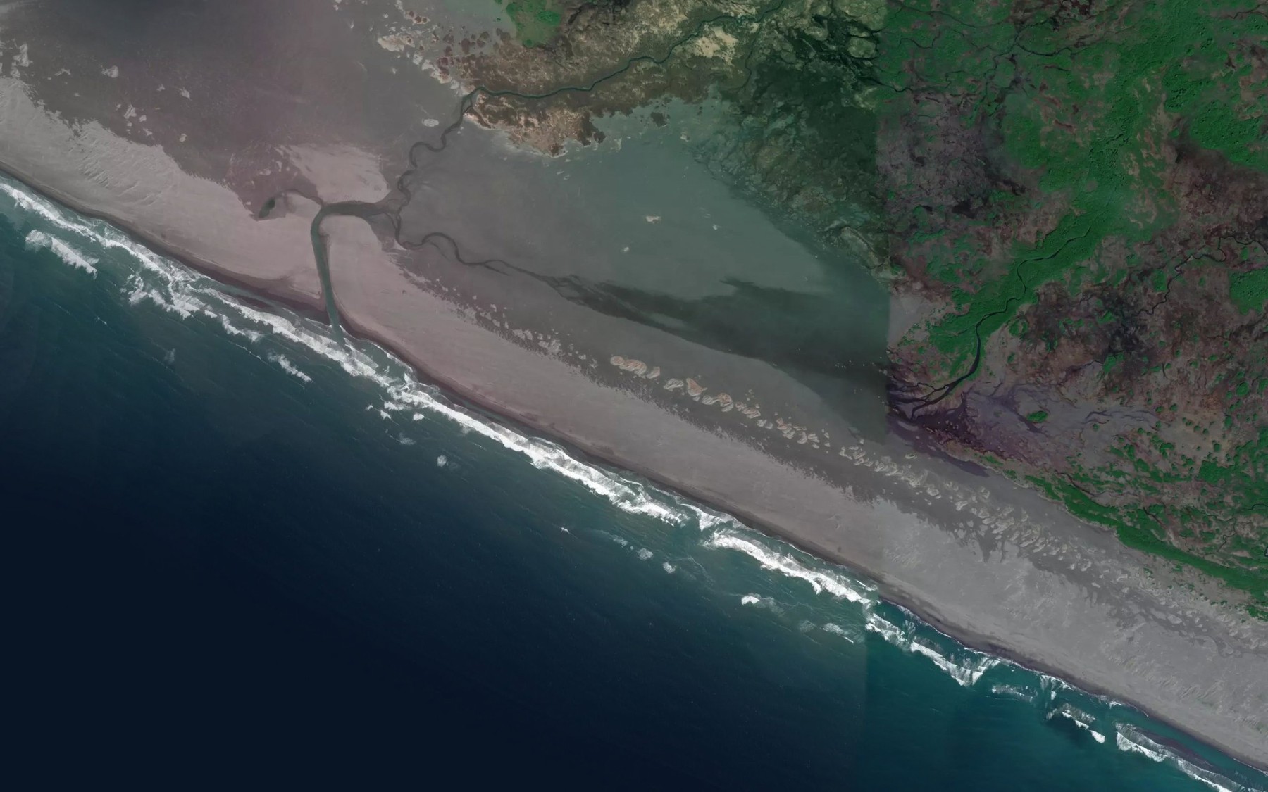 Satellite map of the Italio River