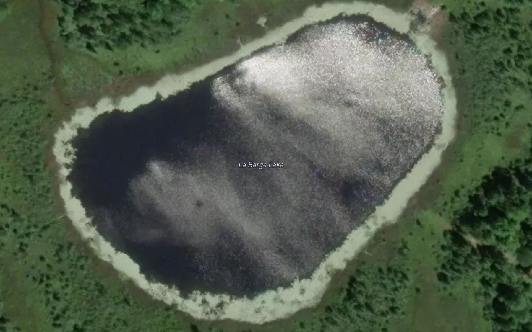 Satellite map of the La Barge Lake