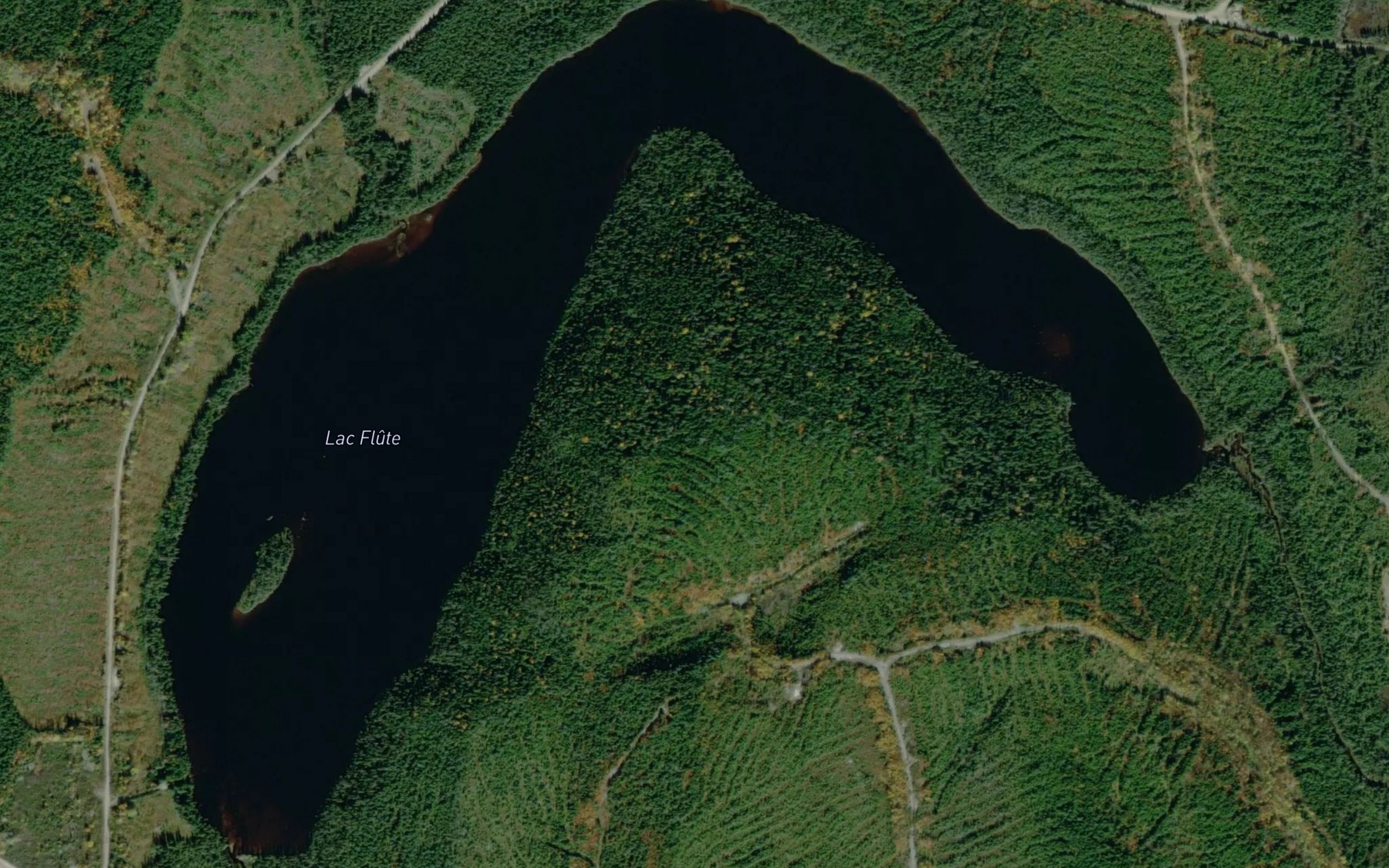 Satellite map of the Lac Flute