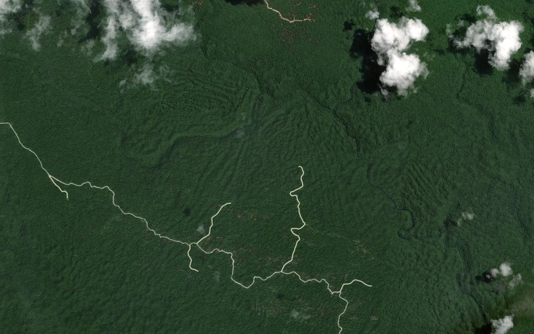 Satellite map of the Isatetu Creek