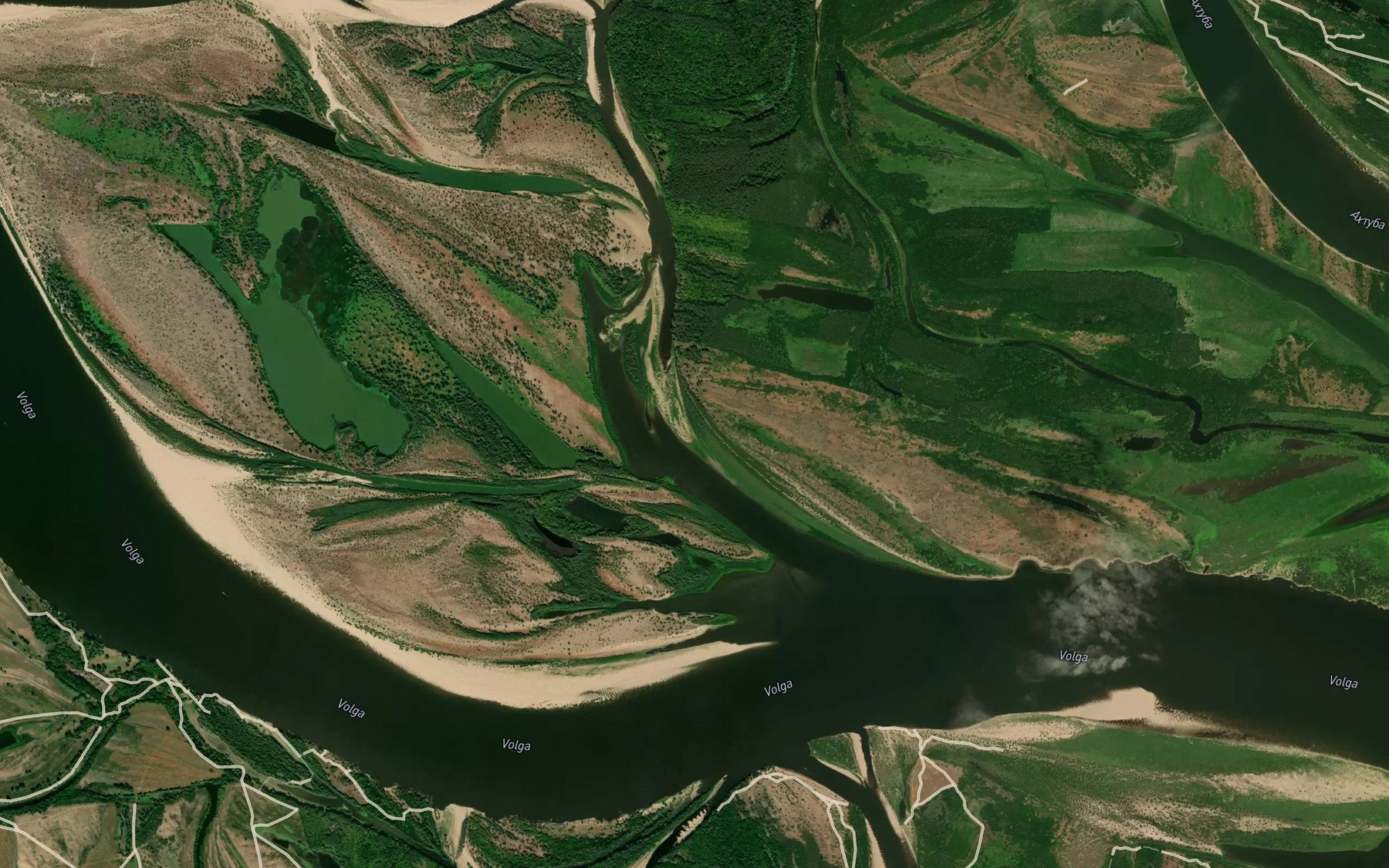 Satellite map of the Vtoraya Volga