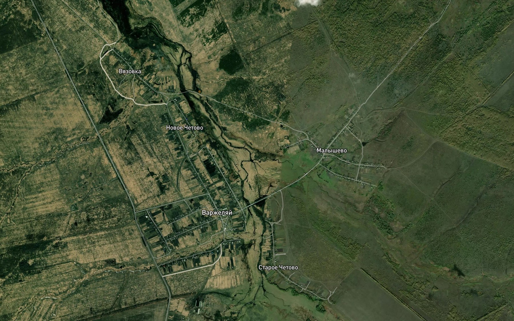 Satellite map of the Malyy Shustruy