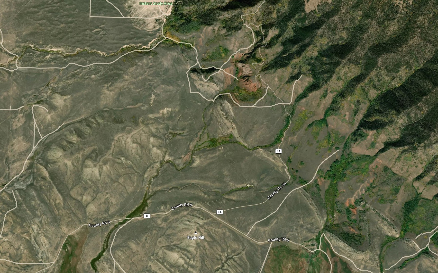 Satellite map of the North Park Ditch Number 3