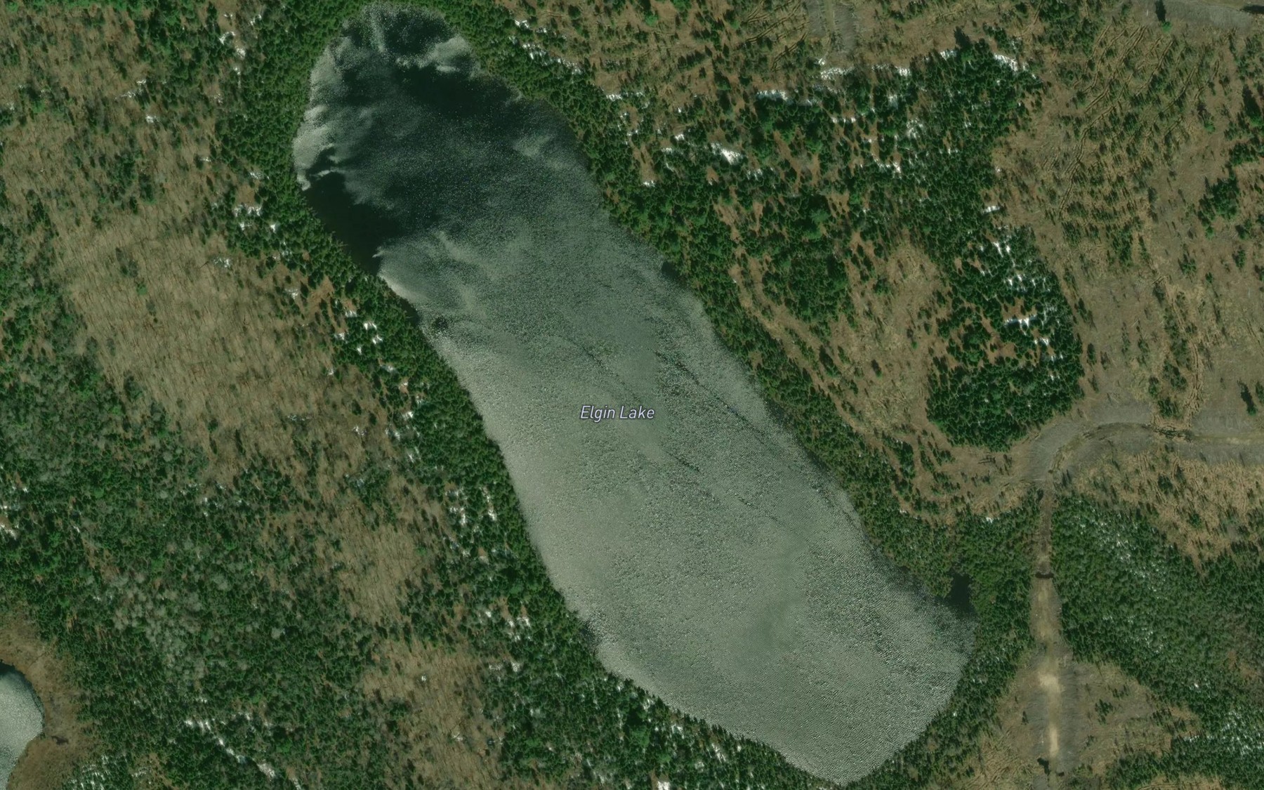 Satellite map of the Elgin Lake