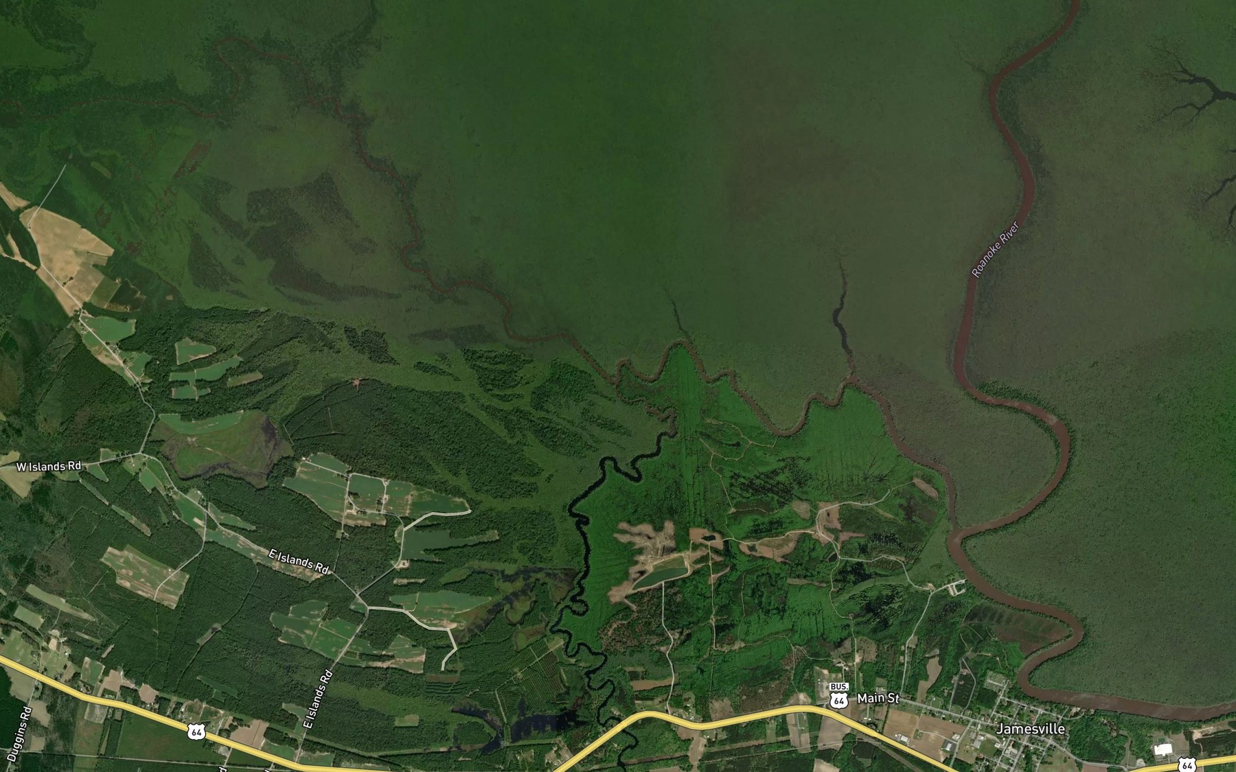 Satellite map of the Gardner Creek