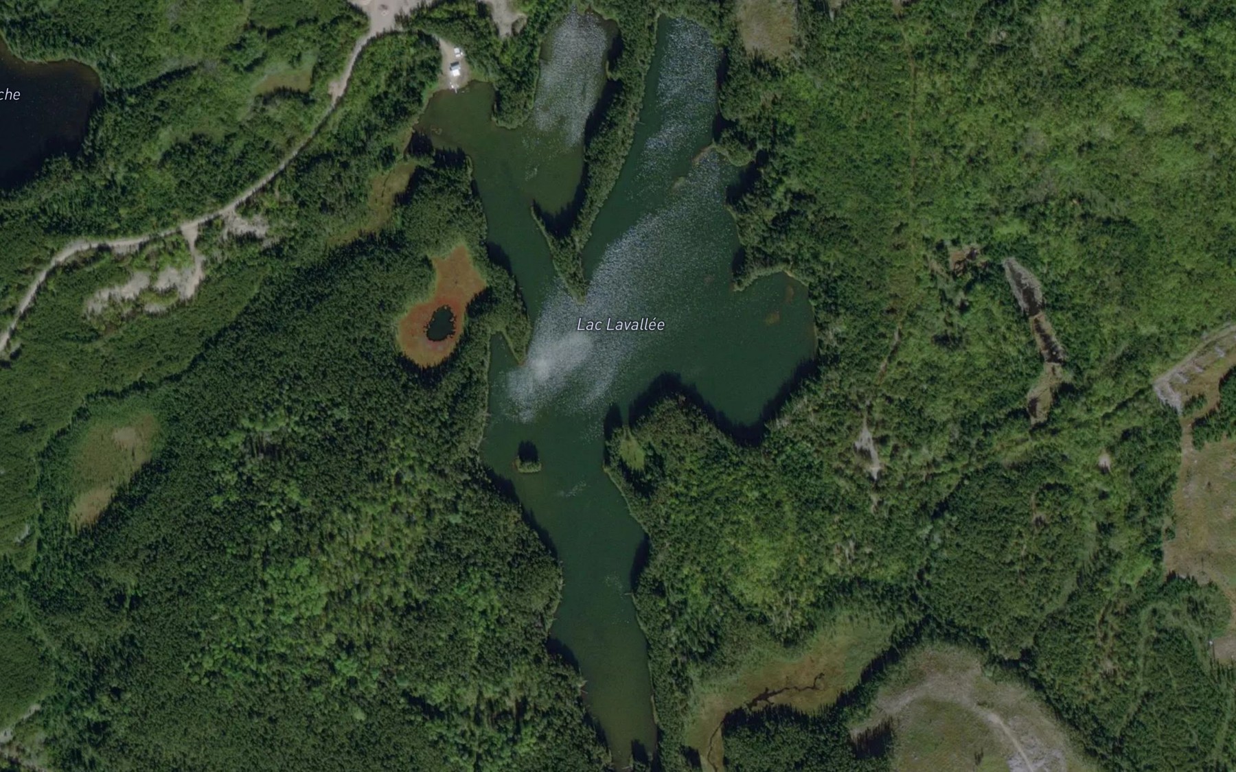 Satellite map of the Lac Lavallee