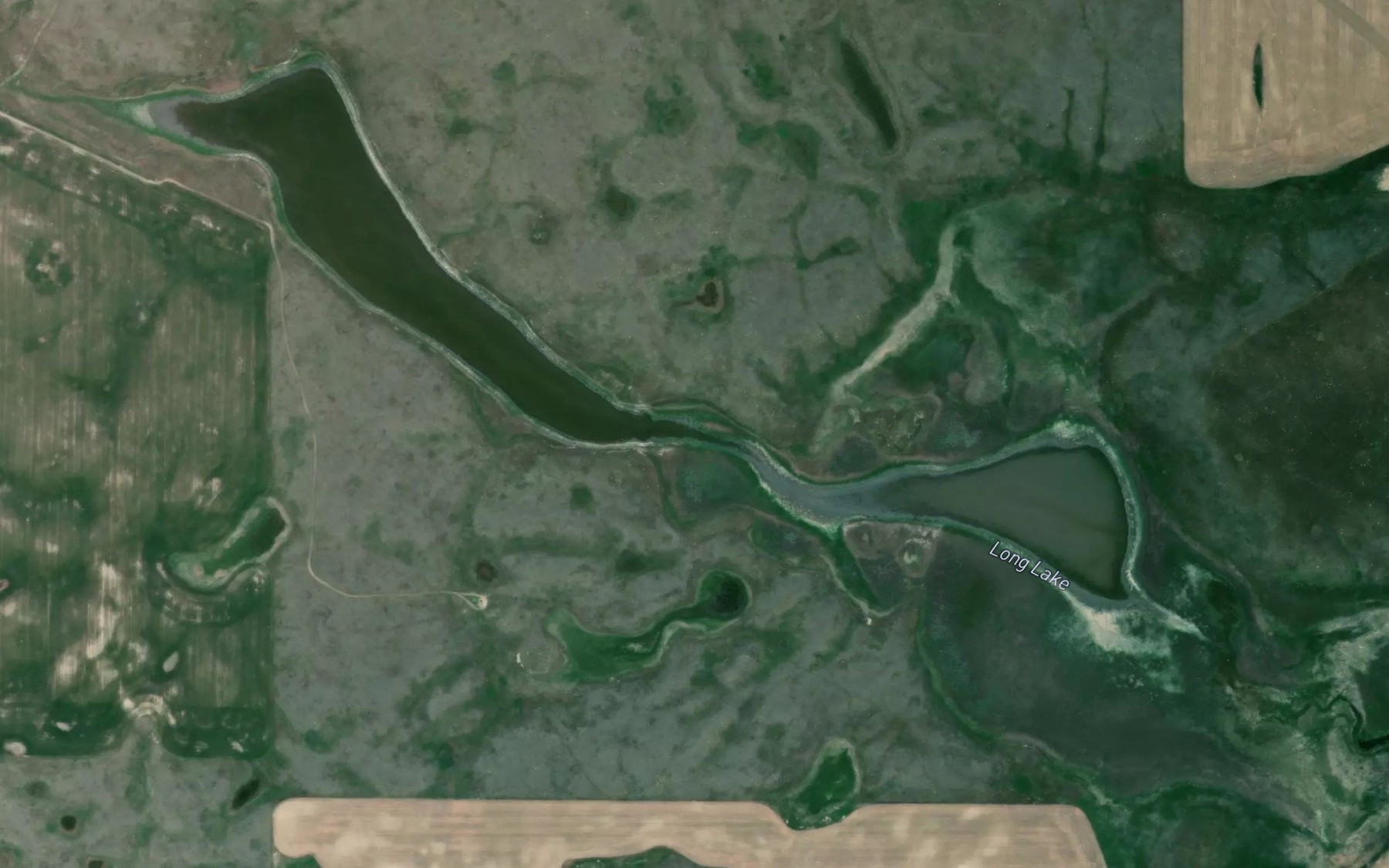 Satellite map of the Long Lake