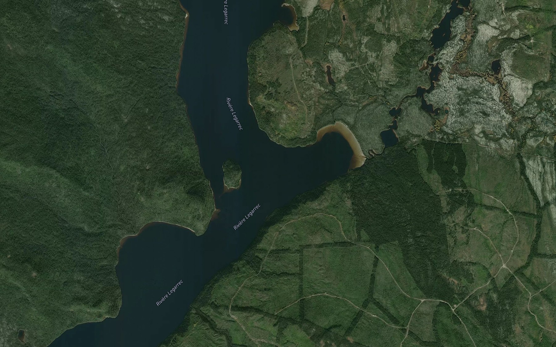 Satellite map of the Lac Tetepisca