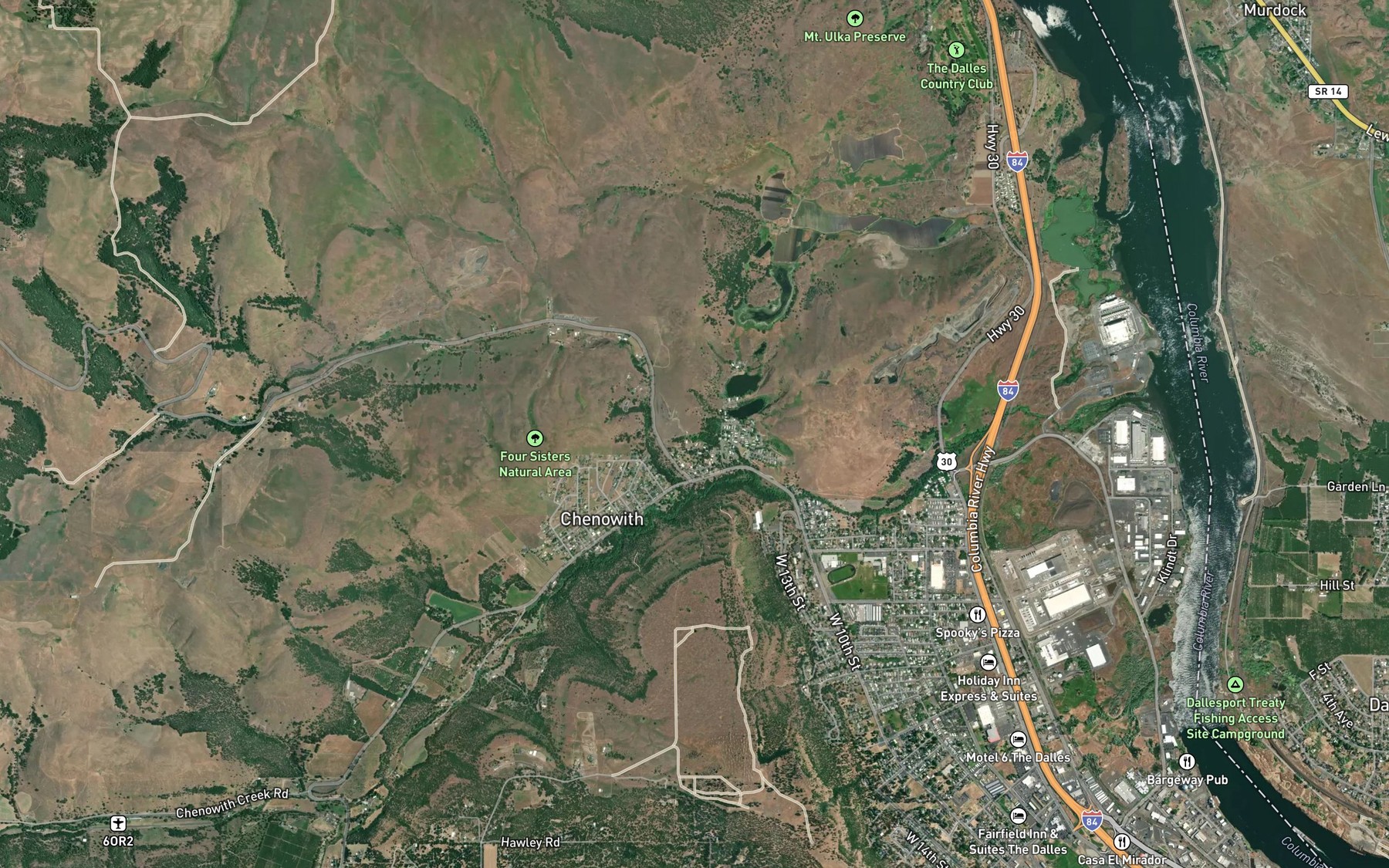 Satellite map of the Thornton Spring