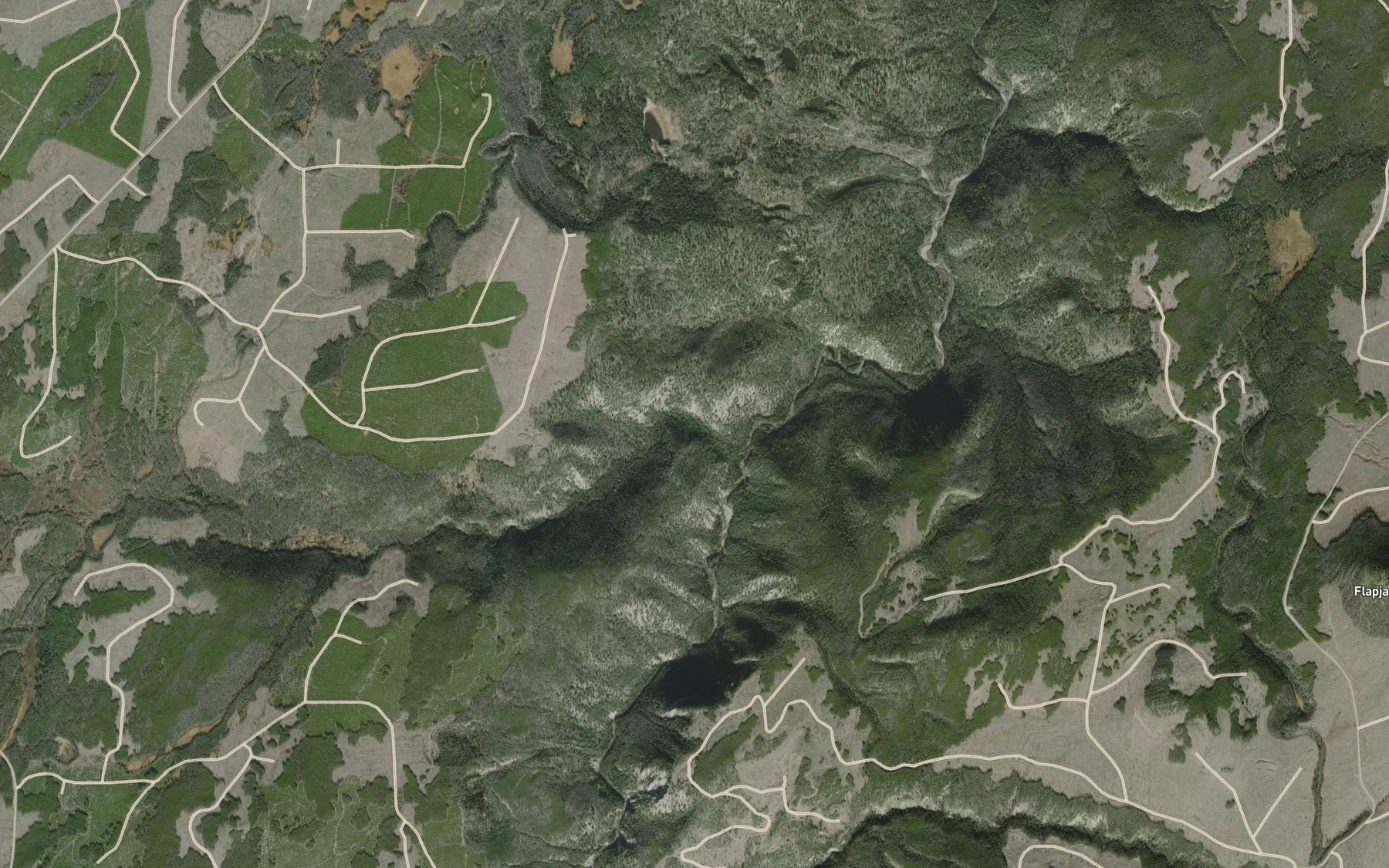 Satellite map of the West Churn Creek