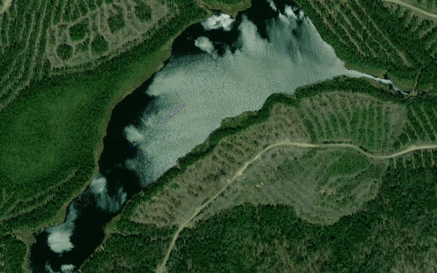 Satellite map of the Lac Malban