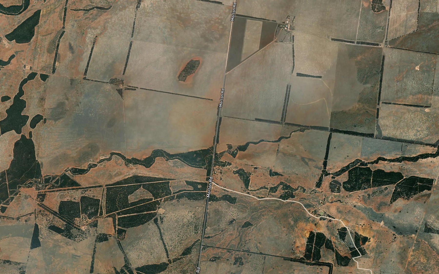 Satellite map of the Borah Creek