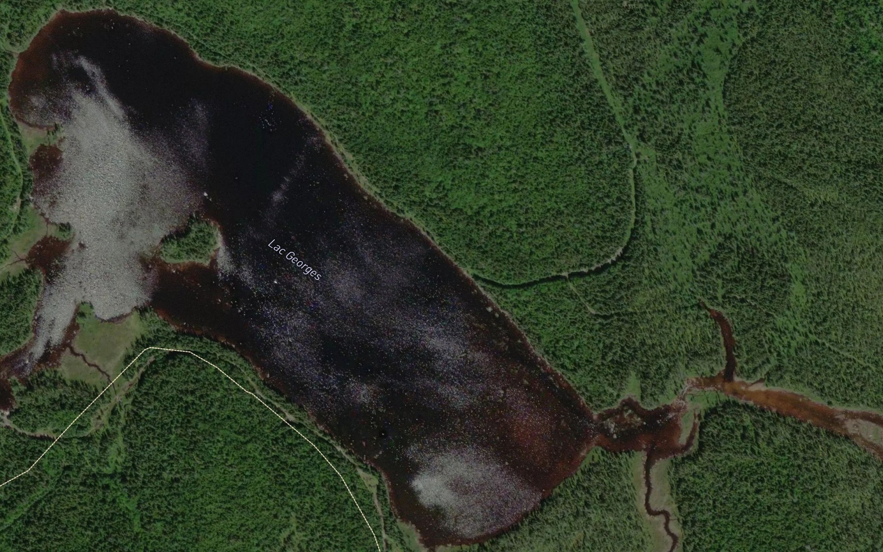 Satellite map of the Lac Georges