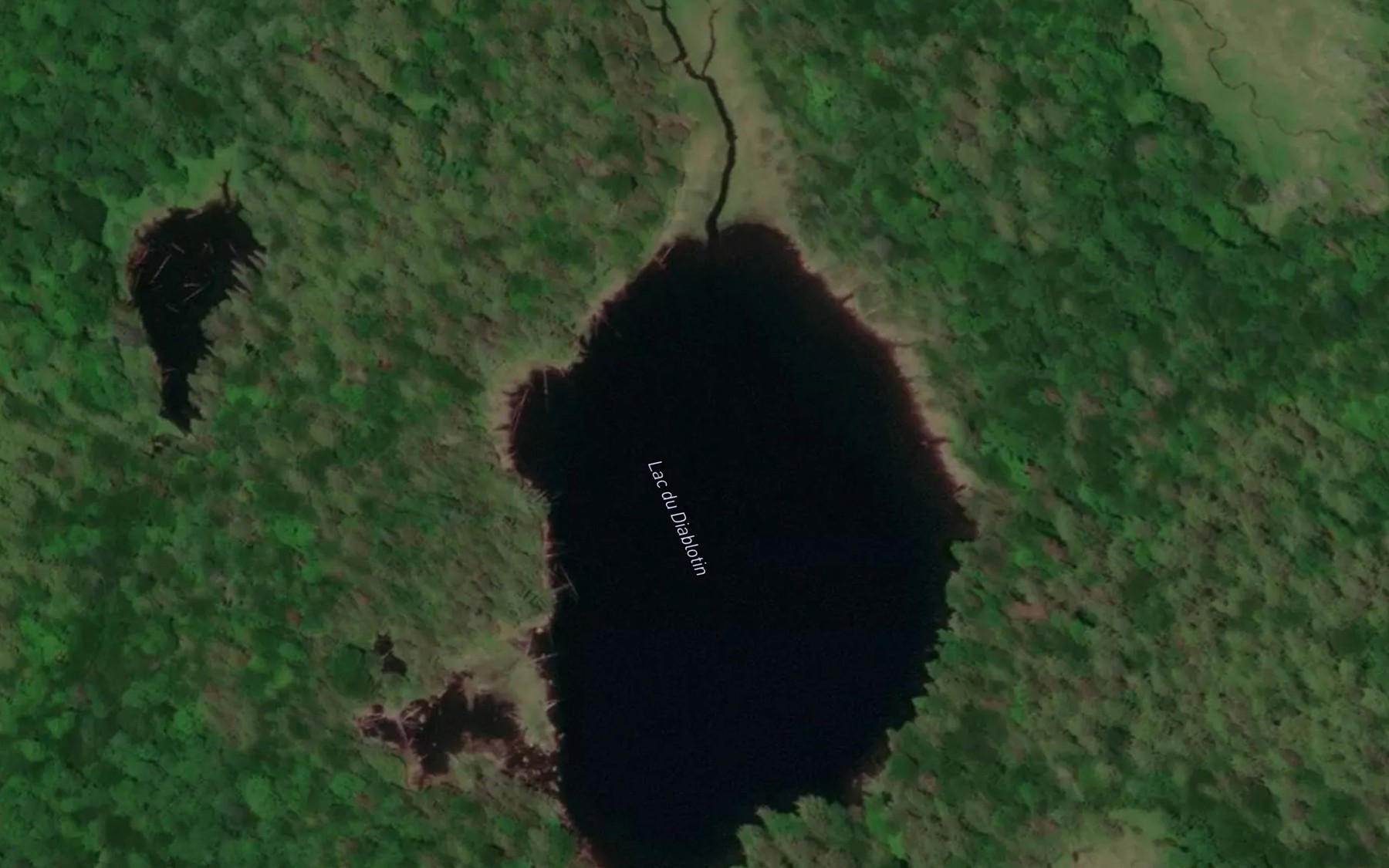 Satellite map of the Lac du Diablotin