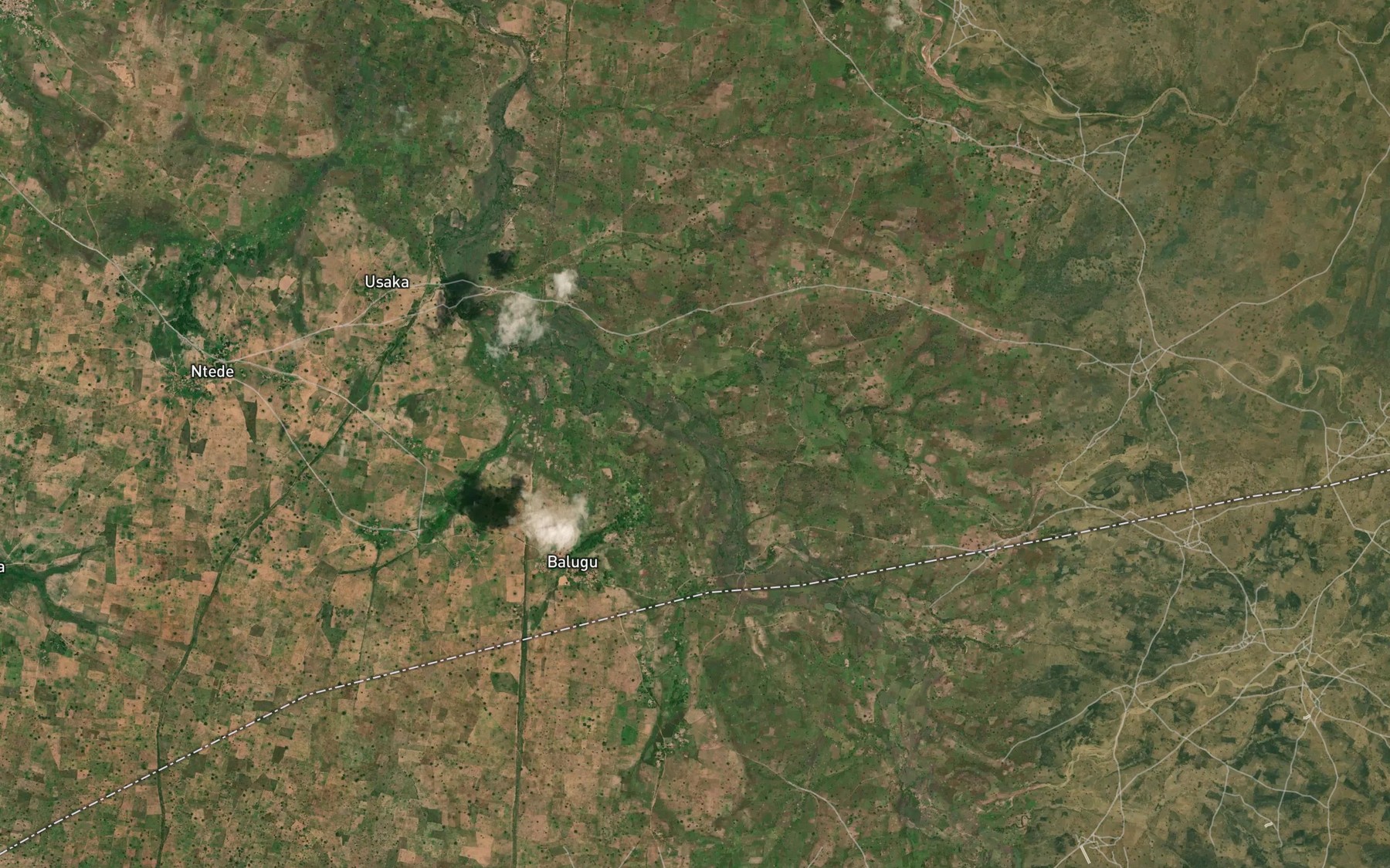 Satellite map of the River Wawu