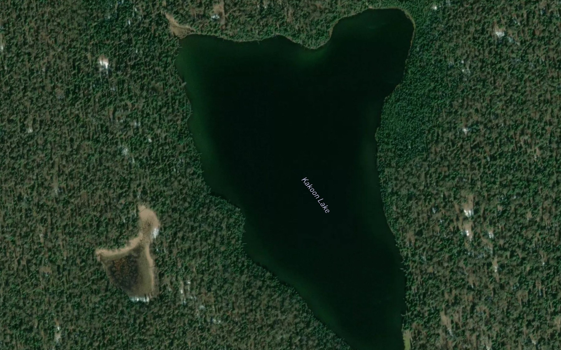 Satellite map of the Kakoon Lake