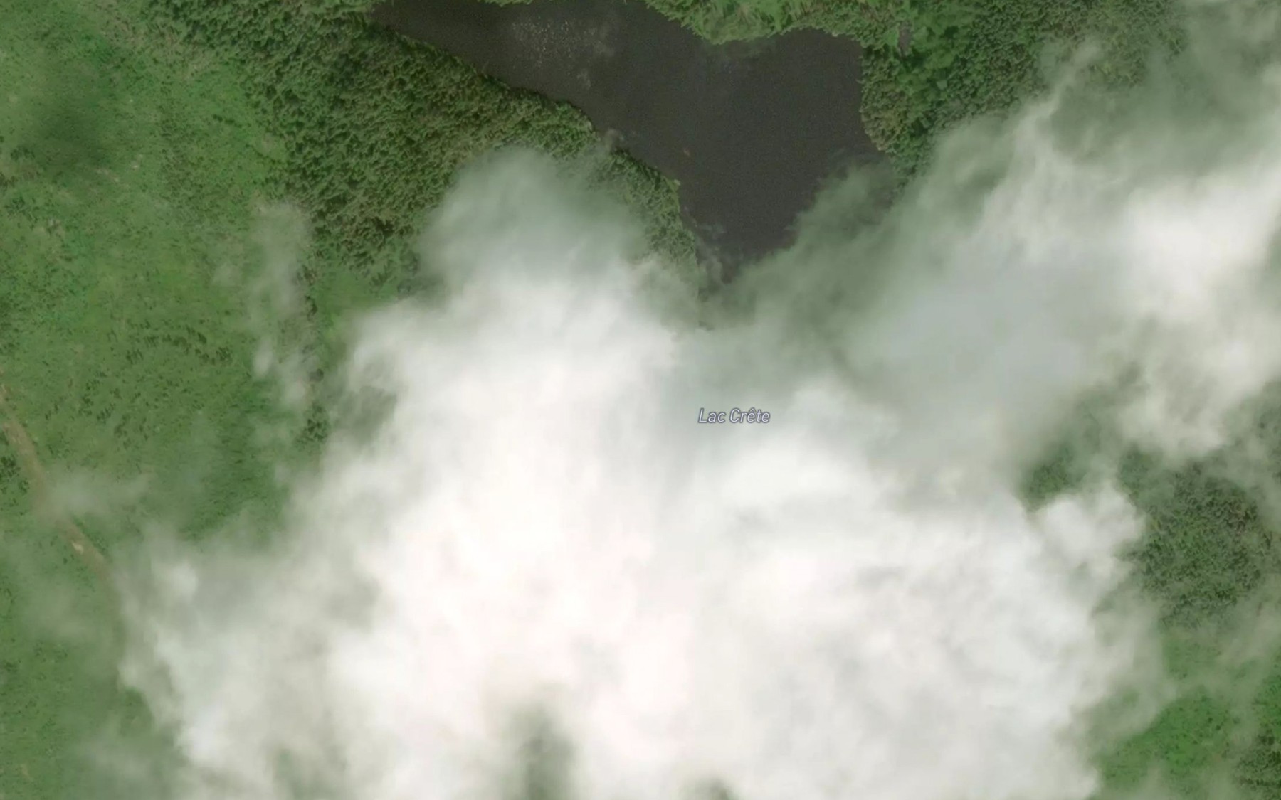 Satellite map of the Lac Crete