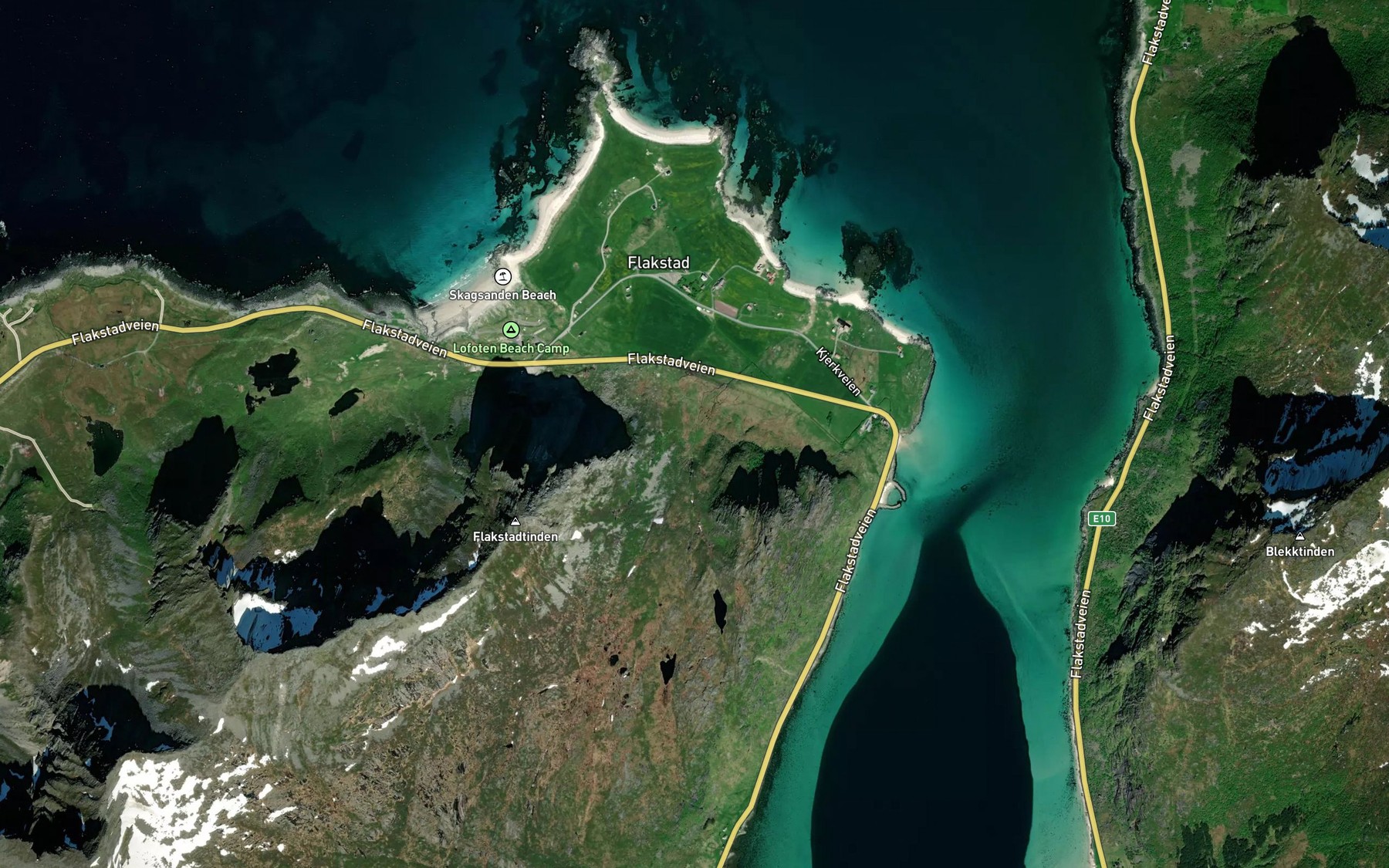 Satellite map of the Middagselva