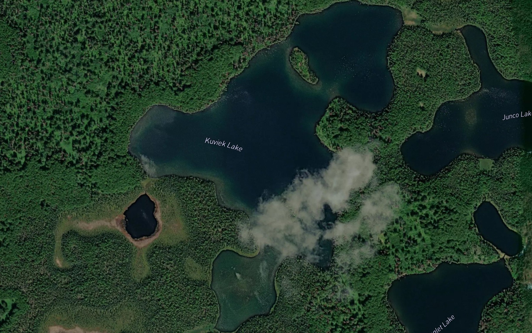 Satellite map of the Kuviak Lake