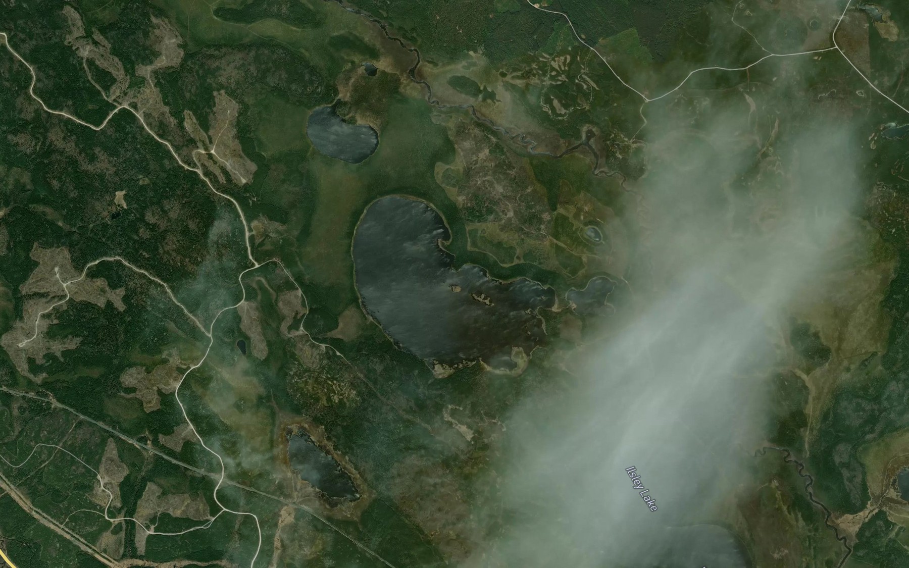 Satellite map of the Oval Lake