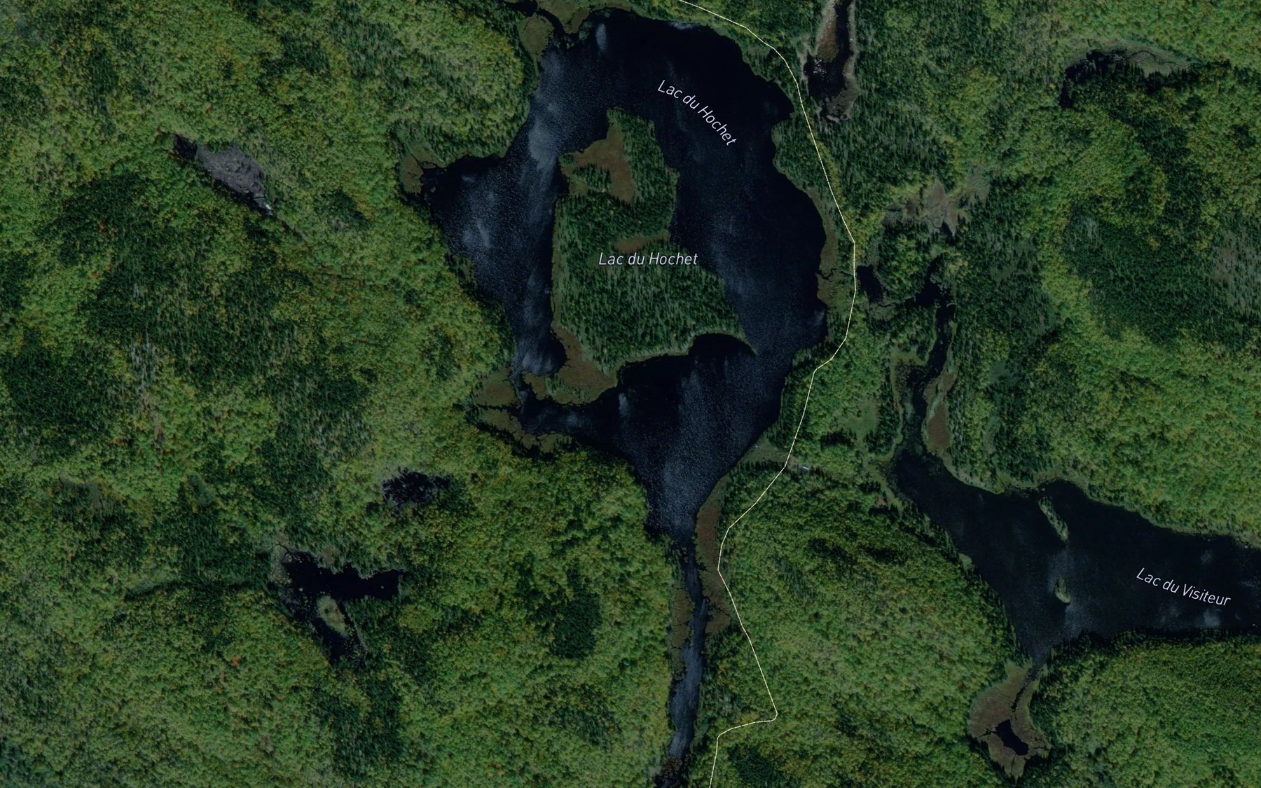 Satellite map of the Lac du Hochet