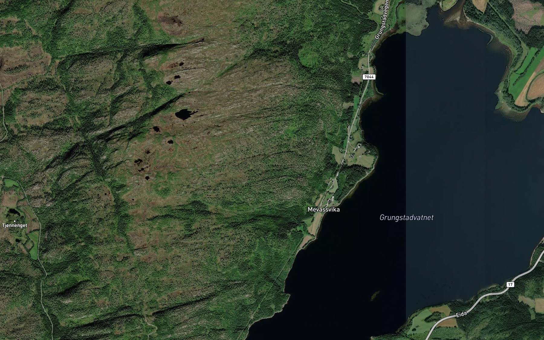 Satellite map of the Skiftesbekken
