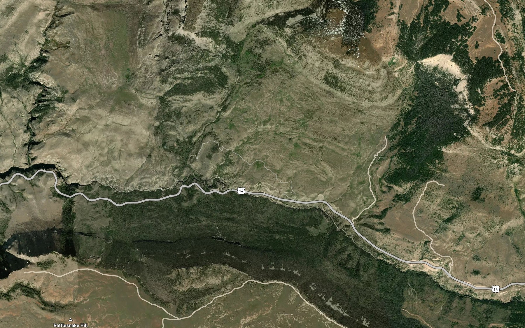 Satellite map of the Bull Springs