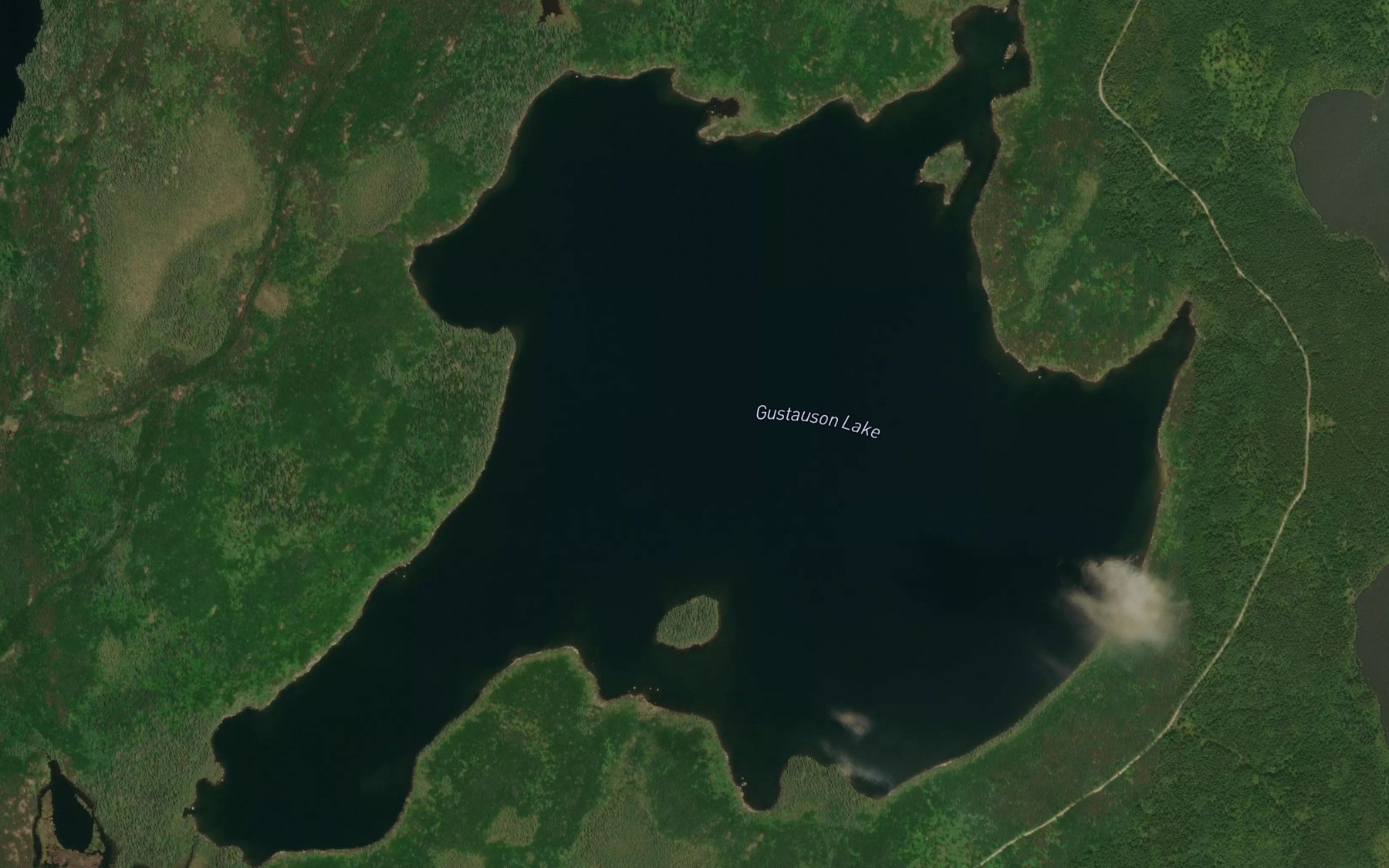 Satellite map of the Gustauson Lake