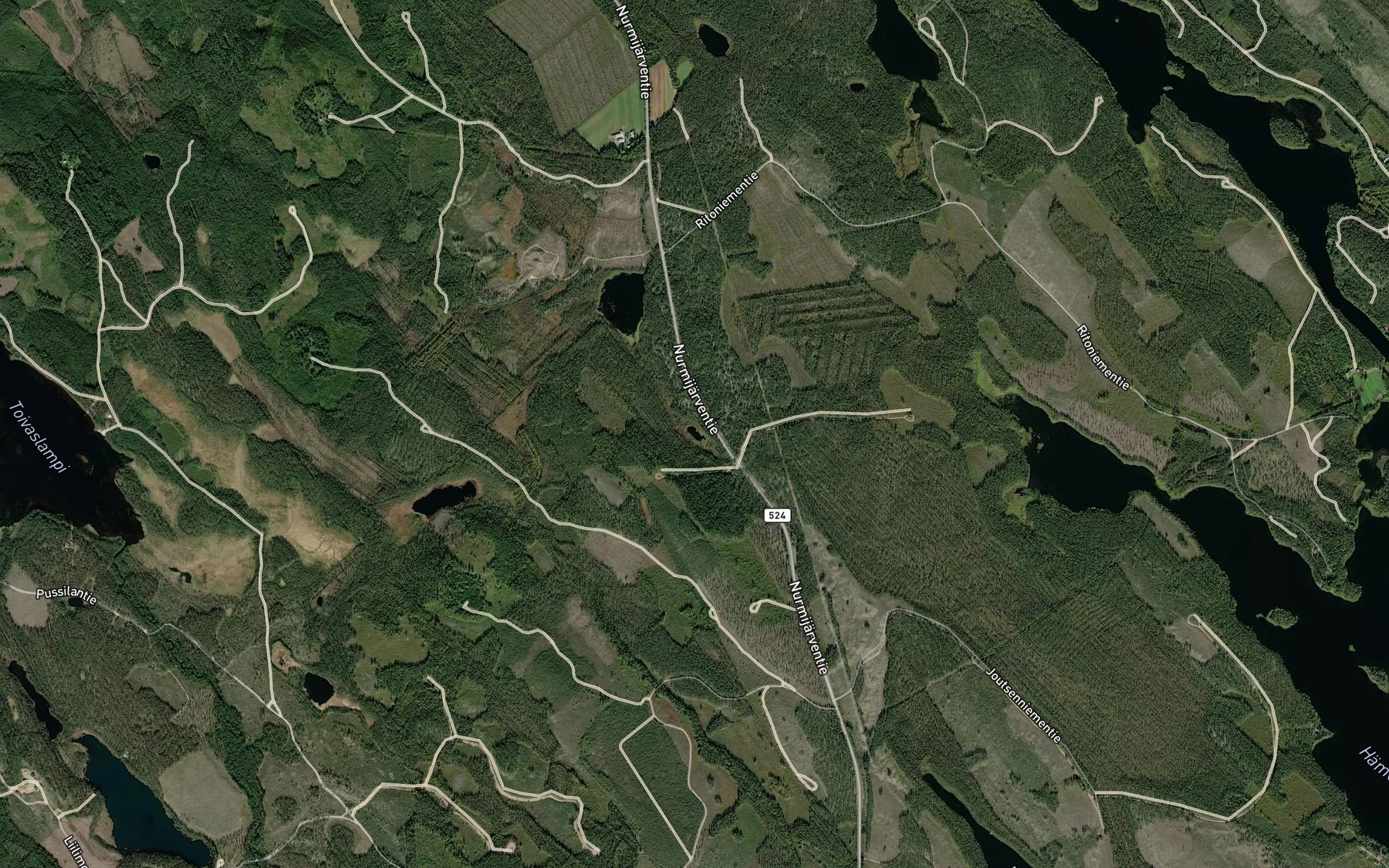 Satellite map of the Marjolampi