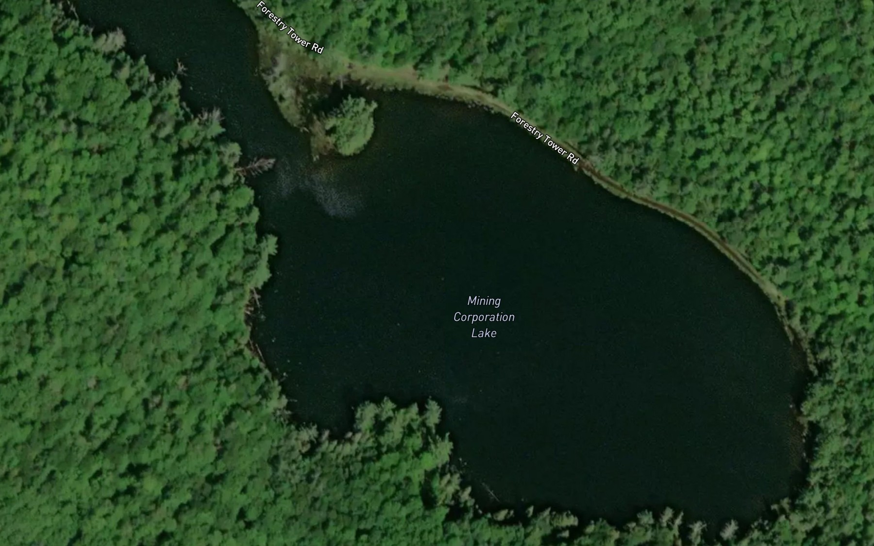Satellite map of the Mining Corporation Lake
